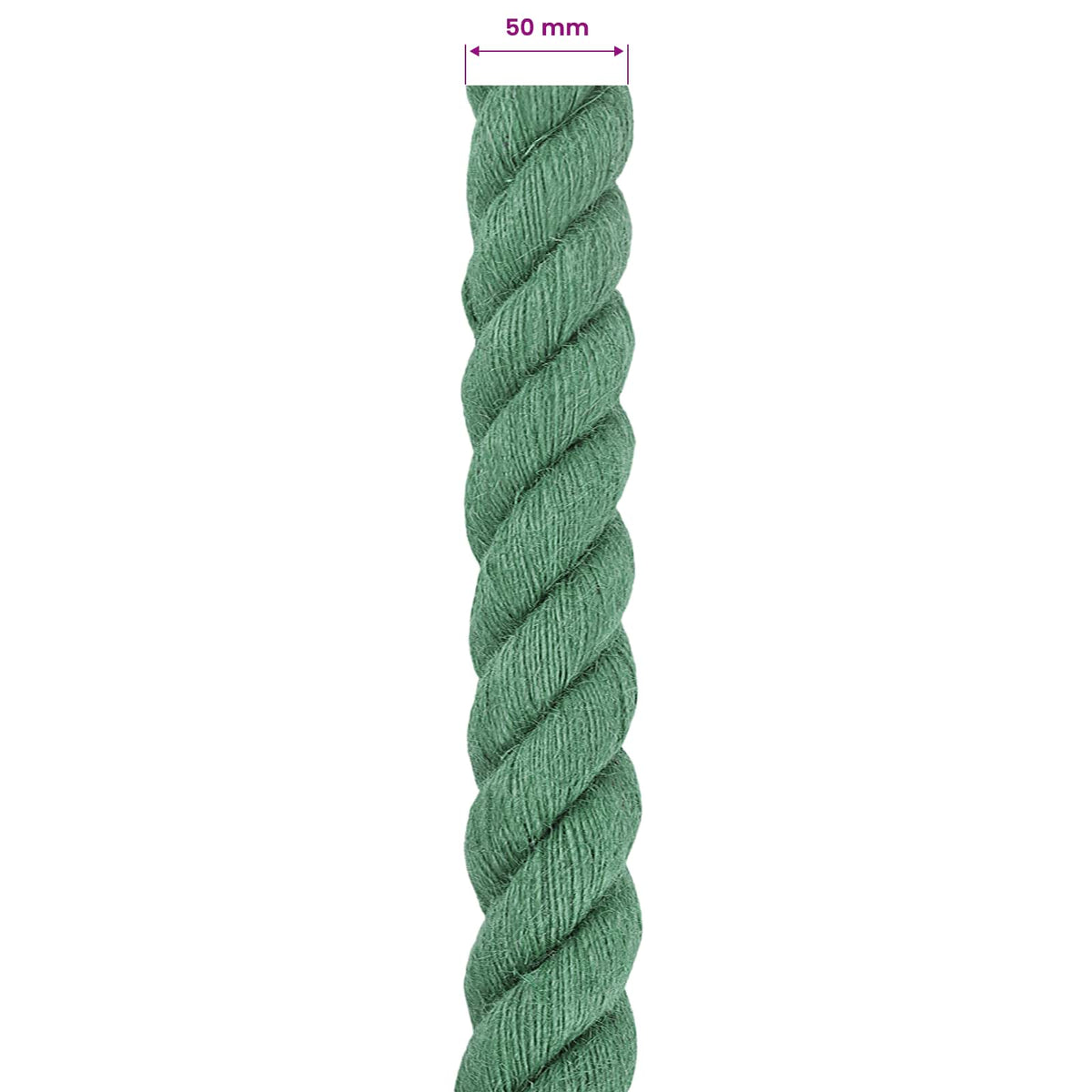 Uže od jute 50 mm Zelena 100% Juta Tossa