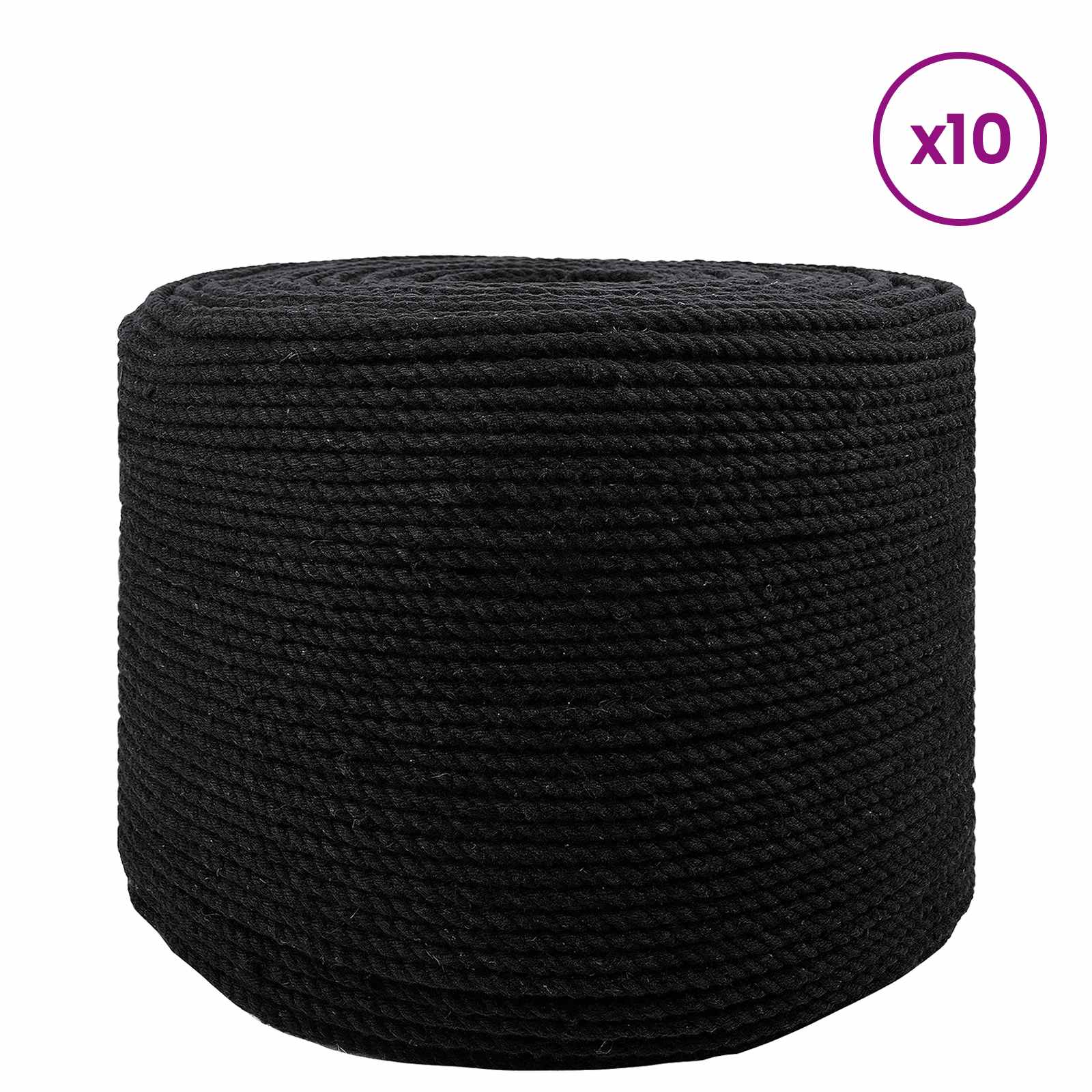 Konop 10 pcs Crna Pamuk