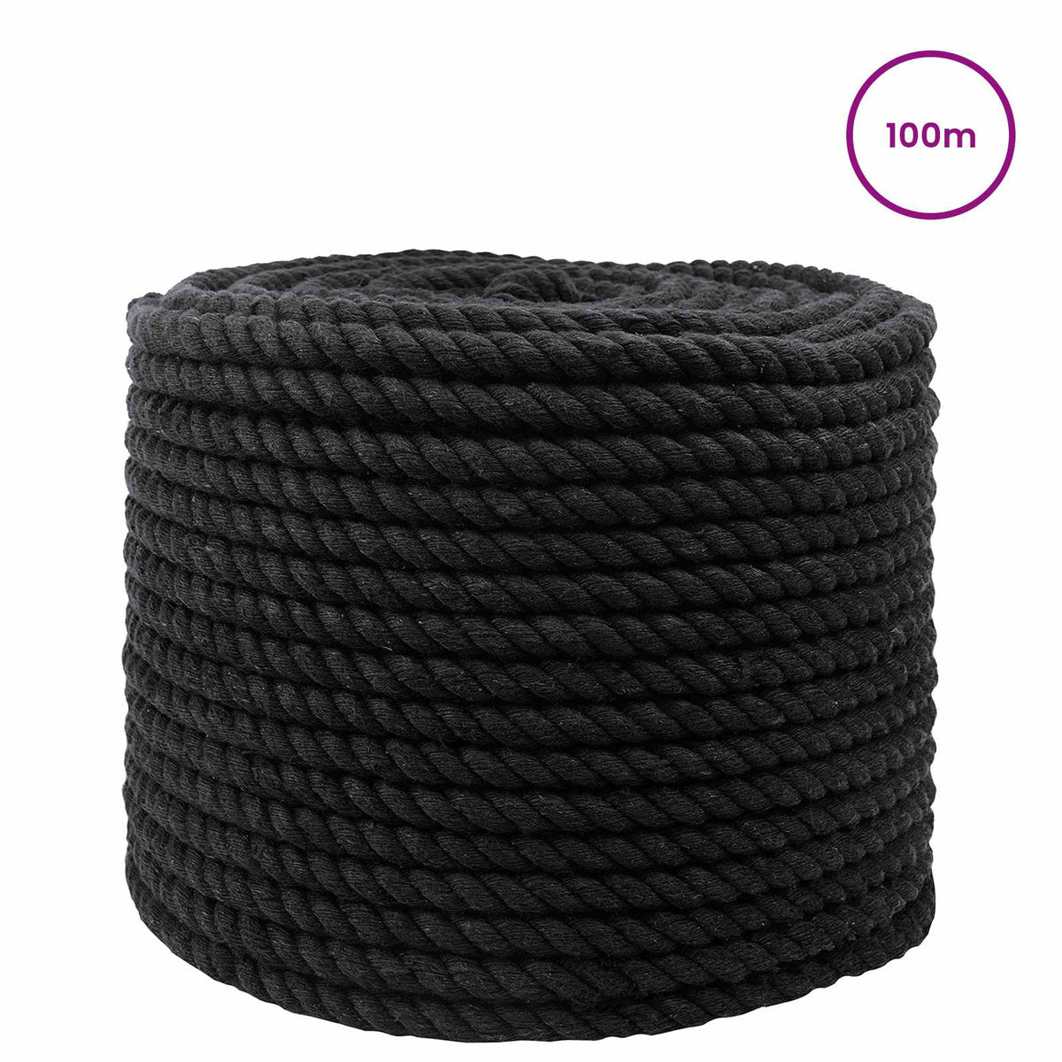 Konop Crna 1 x 1 x 10000 cm Pamuk
