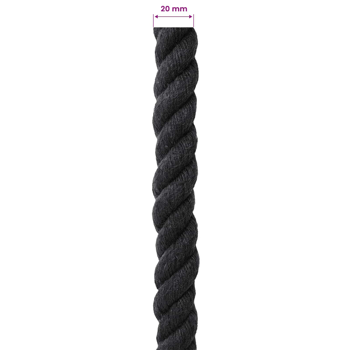 Konop Crna 2 x 2 x 5000 cm Pamuk