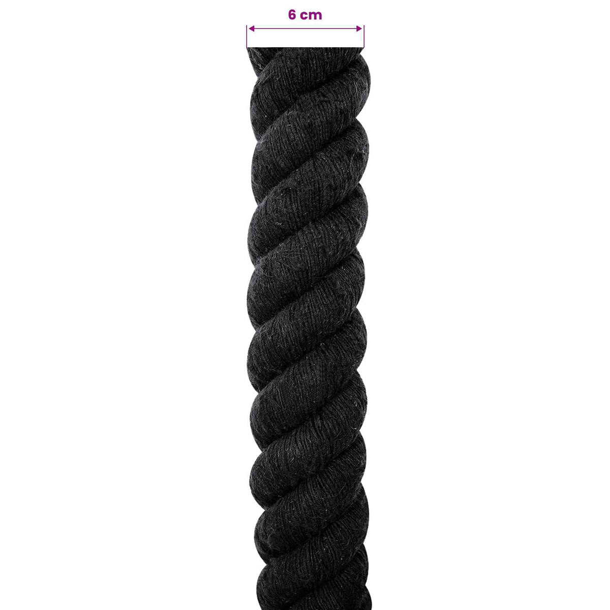 Konop Crna 6 x 6 x 500 cm Pamuk