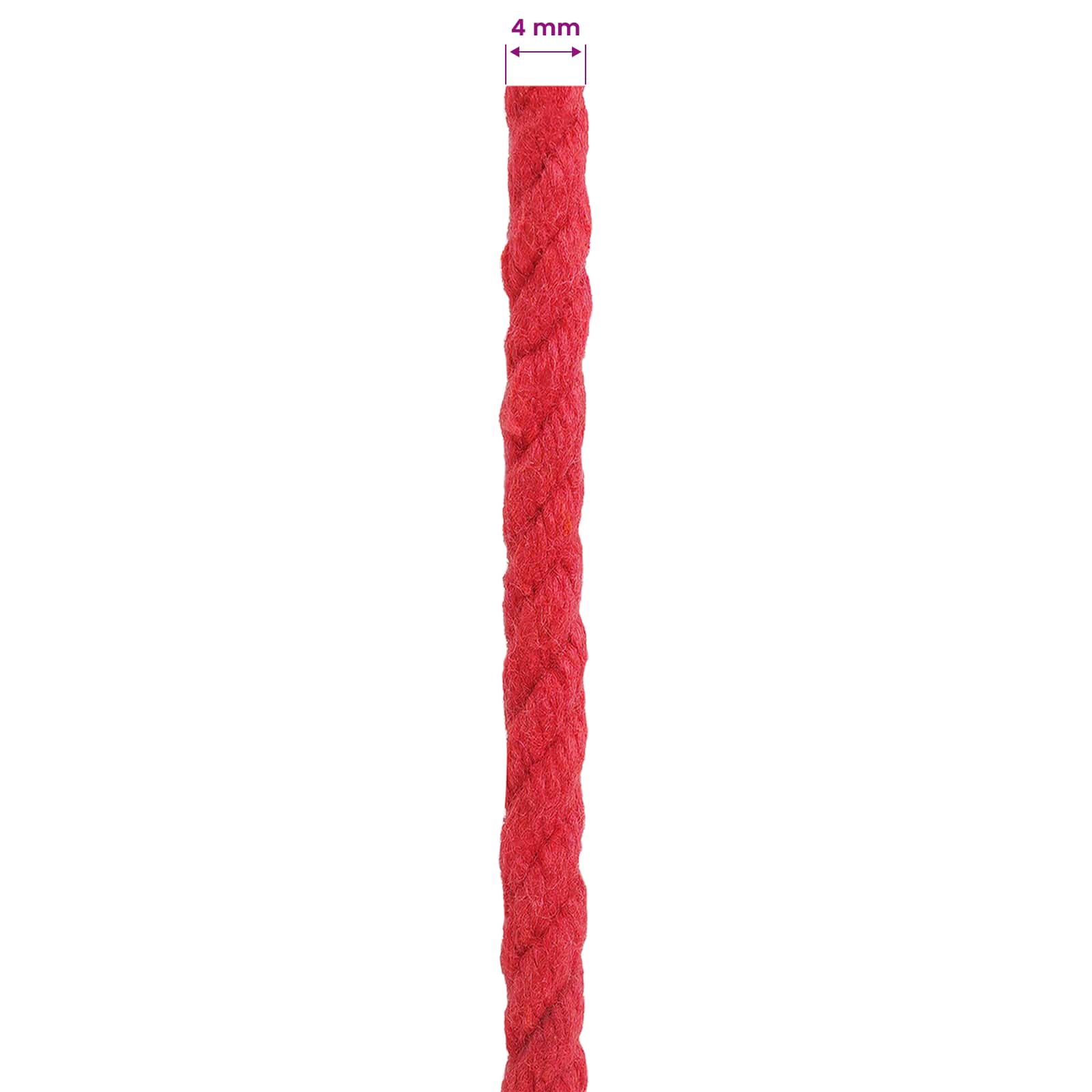 Konop Crvena 0,4 x 0,4 x 5000 cm Pamuk