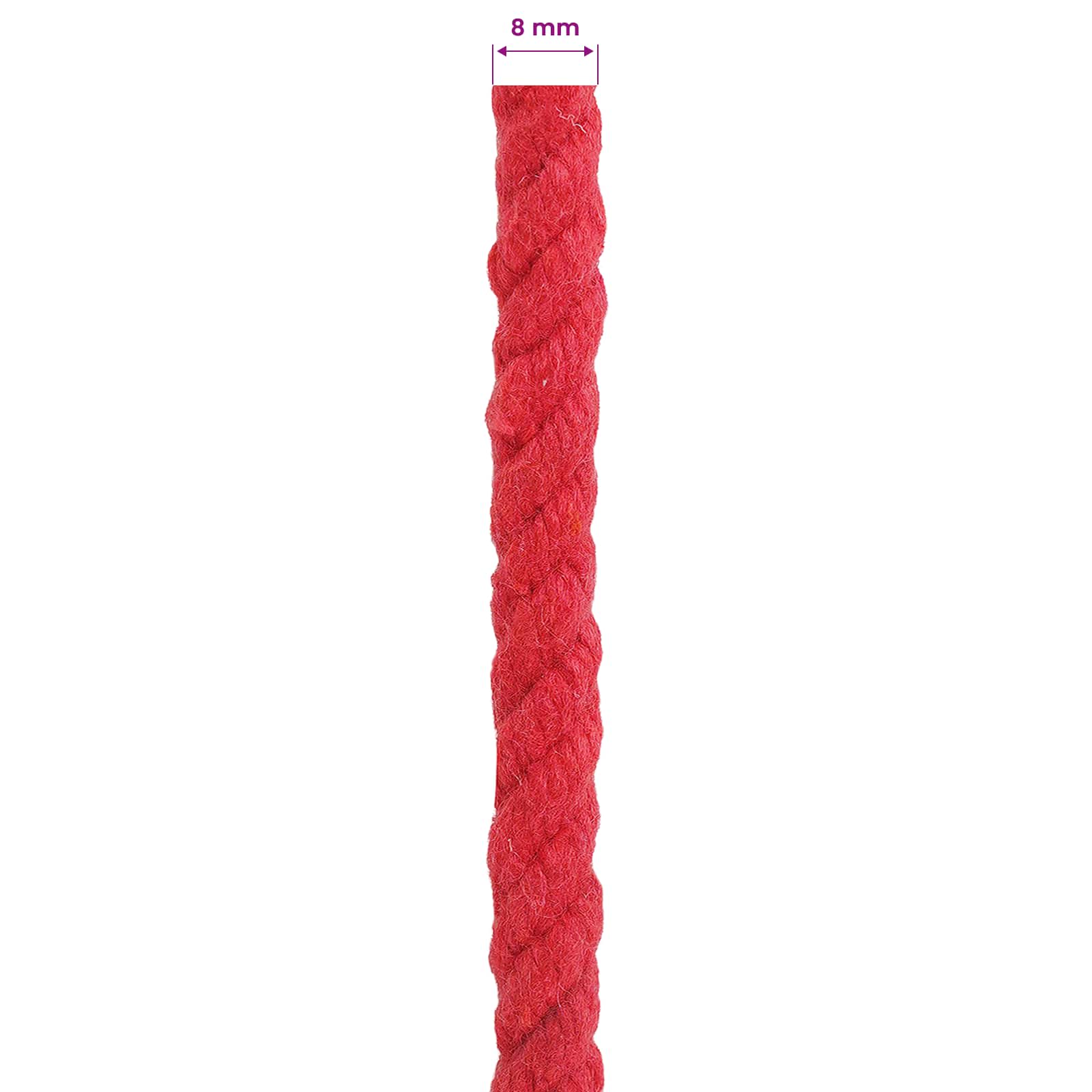 Konop Crvena 0,8 x 0,8 x 2500 cm Pamuk