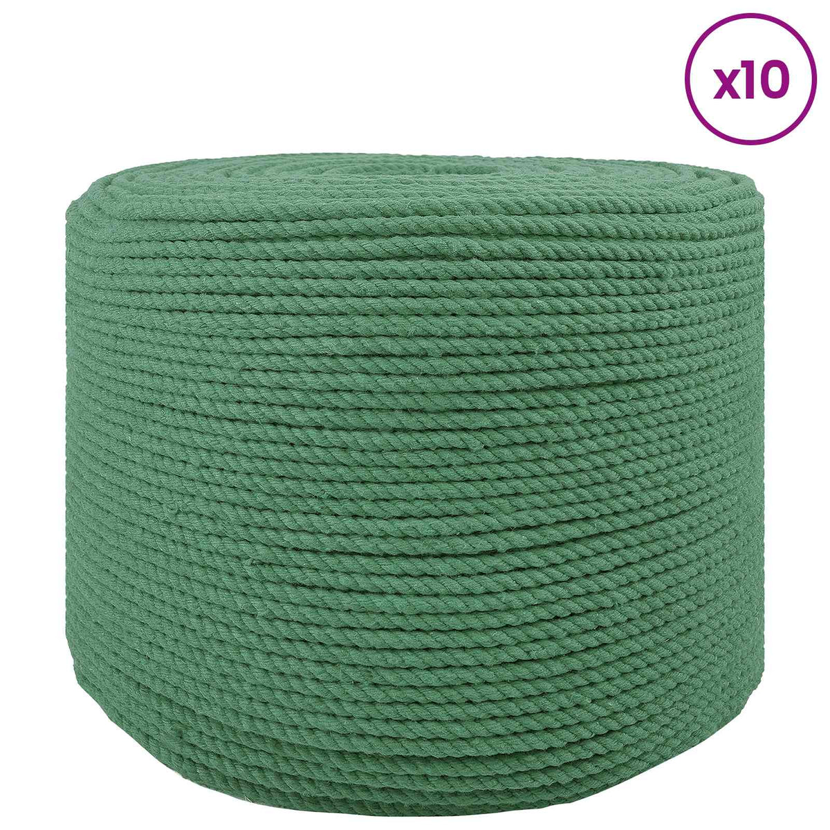 Pametna uže 10 kom. 2 mm 100 m Zelena 100% Pamuk