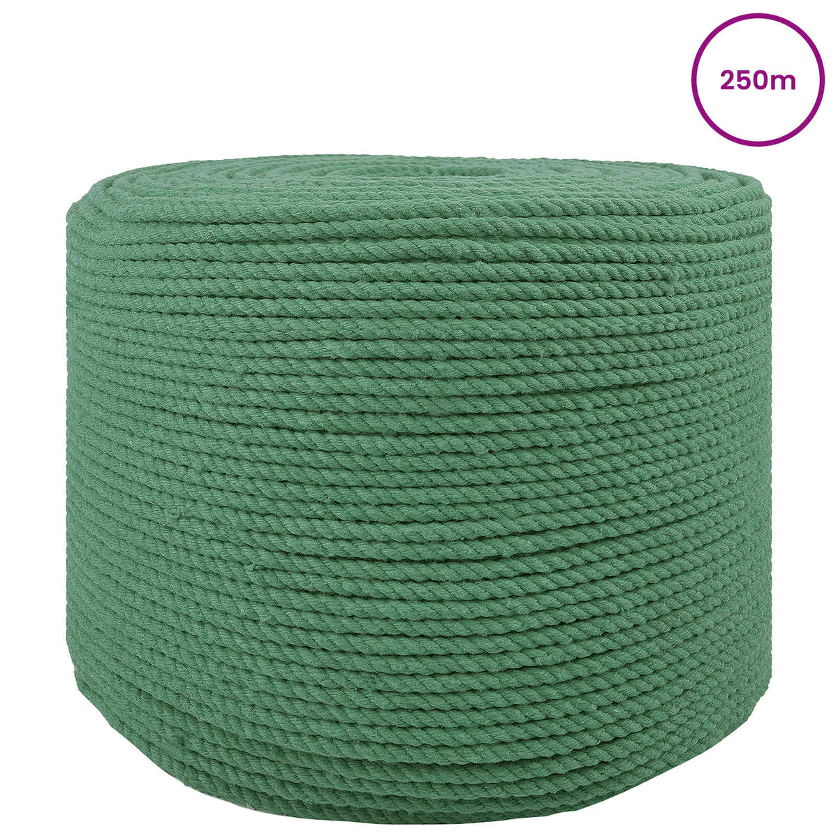 Pamučno uže 6 mm 250 m Zelena 100% Pamuk