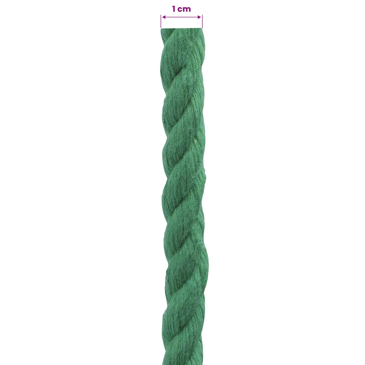 Pamučno uže 10 mm 250 m Zelena 100% Pamuk