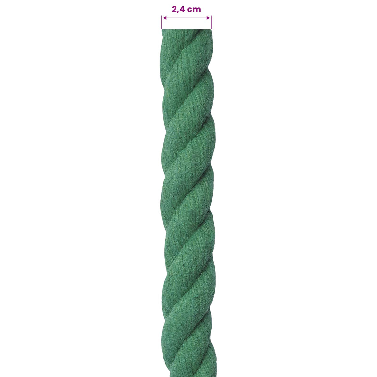 Pamučno uže 24 mm 25 m Zelena 100% Pamuk