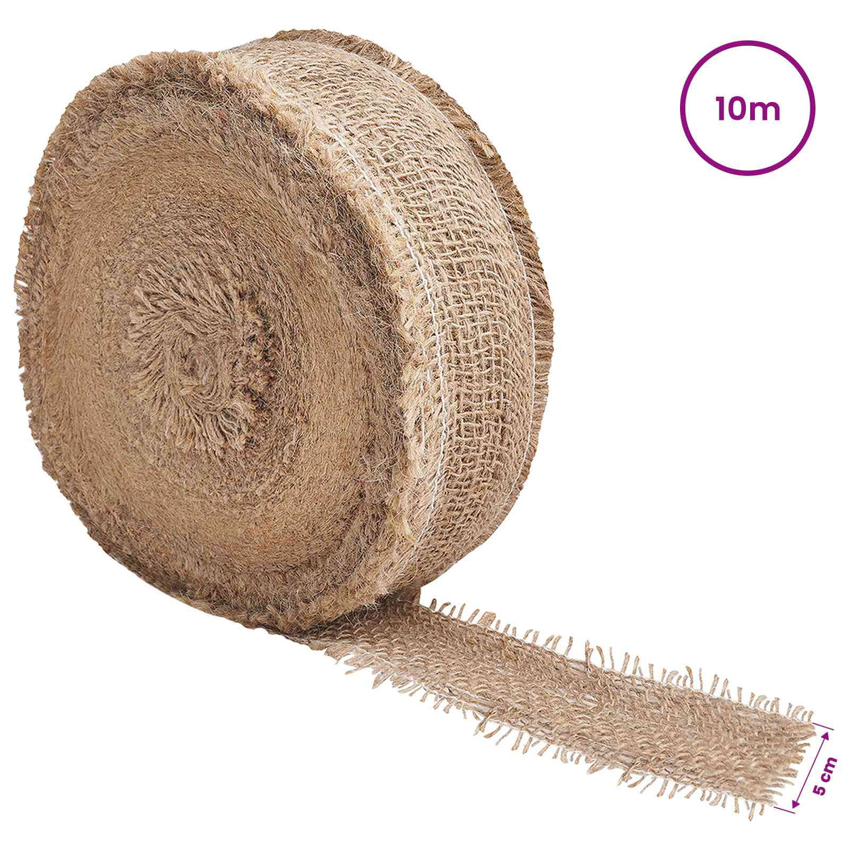 Jutena rola 5 x 1000 cm Prirodna