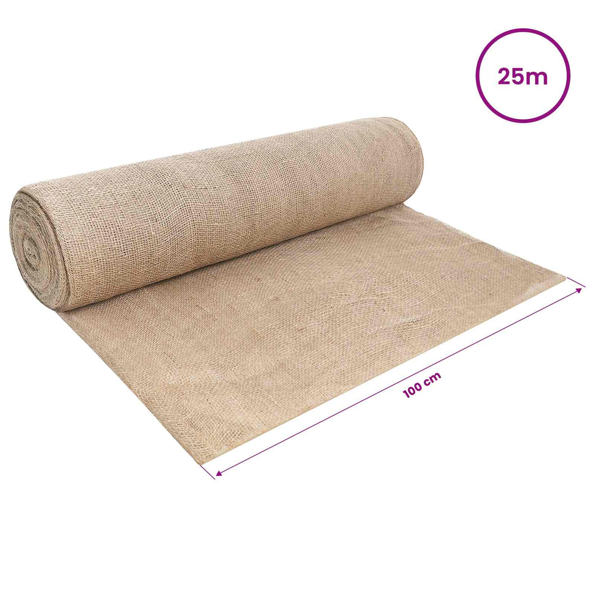 Jutena rola 200 x 2500 cm Prirodna