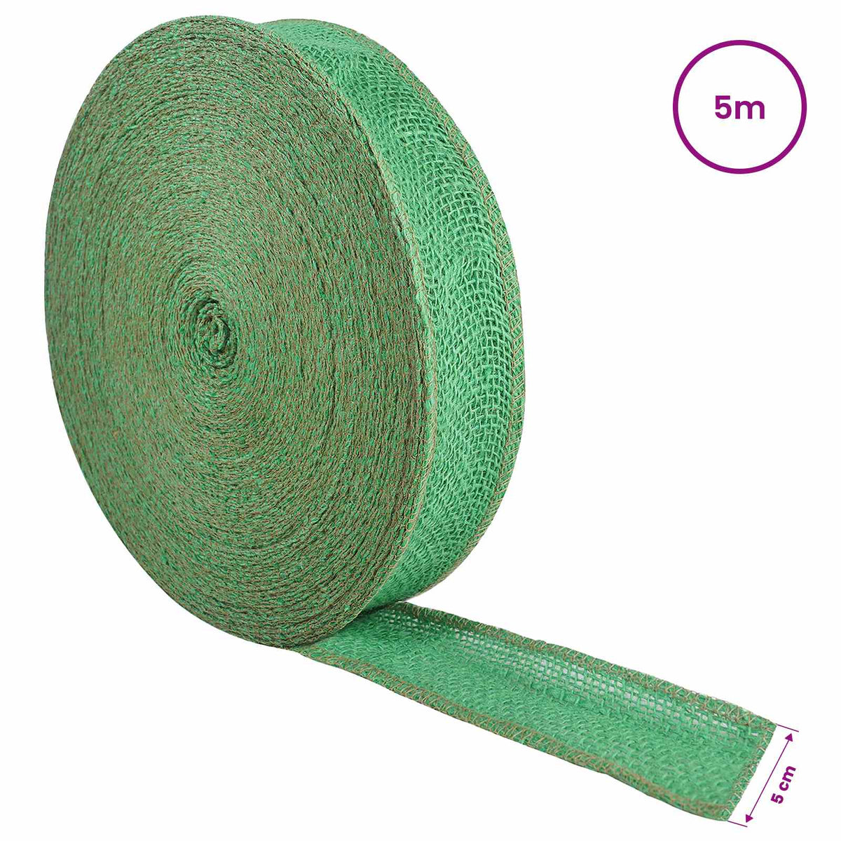 Jutena rola 5 x 500 cm Zelena