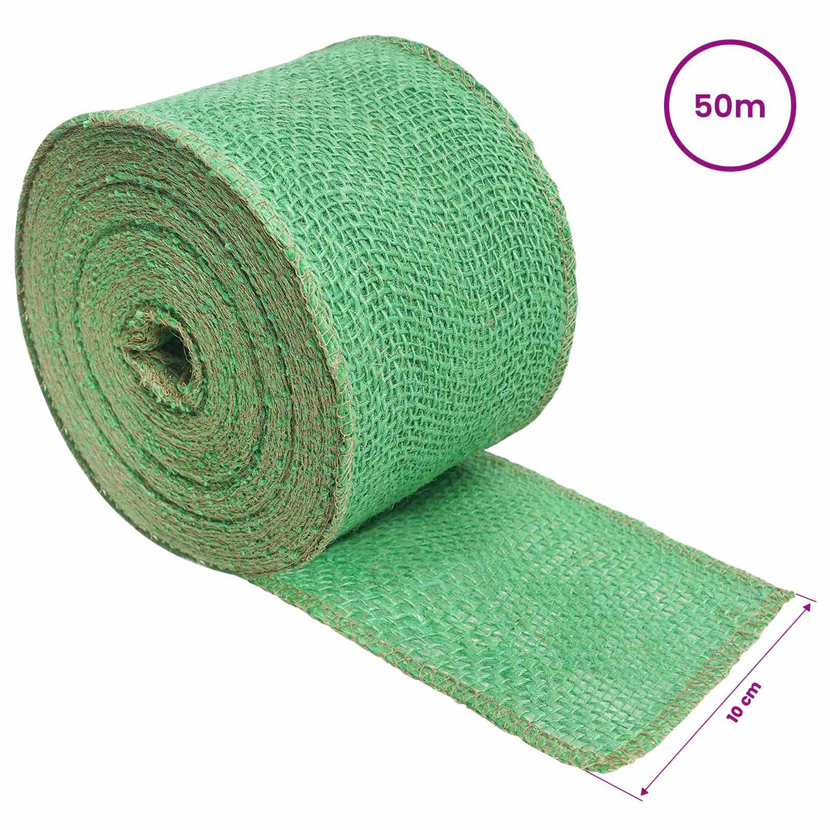 Jutena rola 10 x 5000 cm Zelena