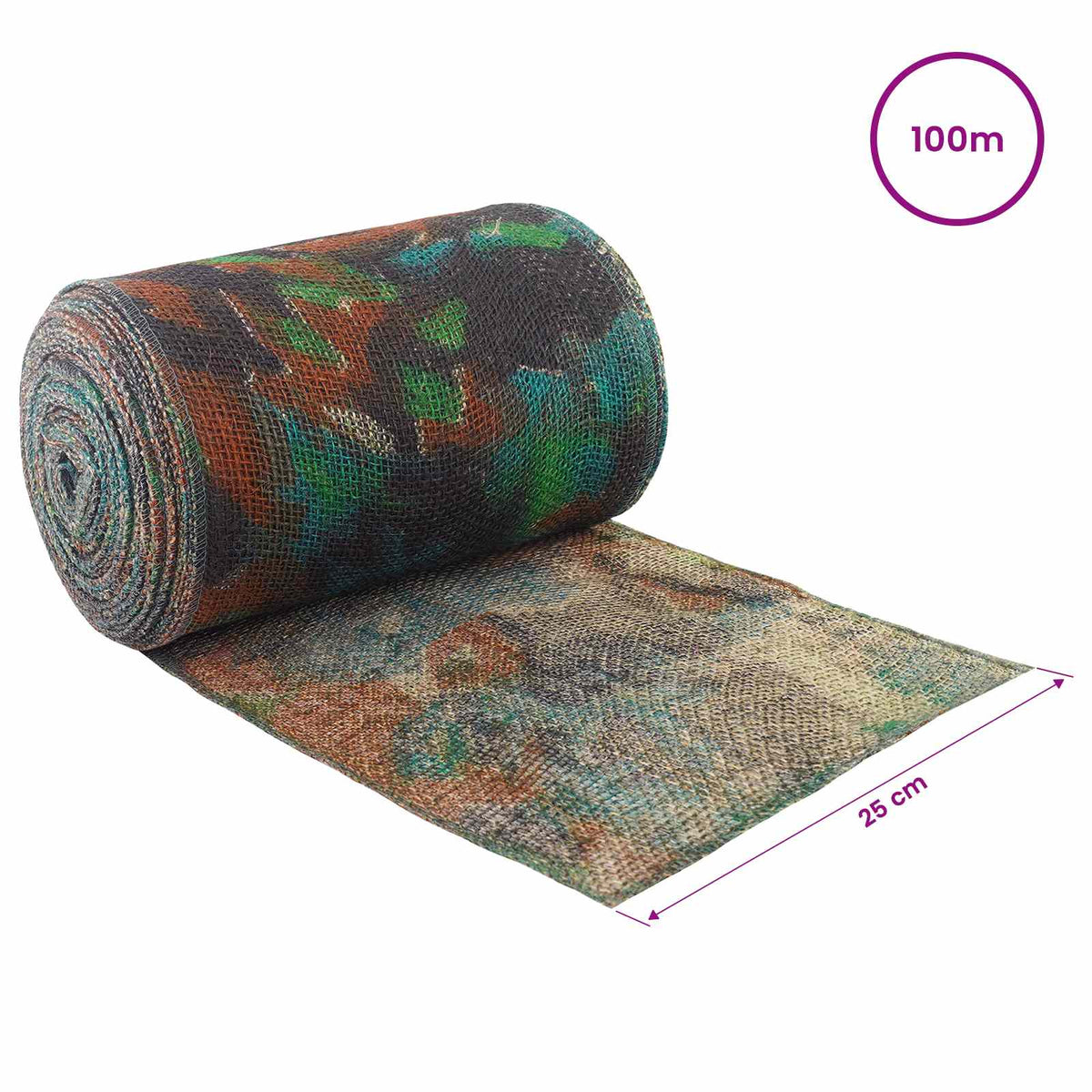 Jutena rola 25 x 10000 cm Maskirna
