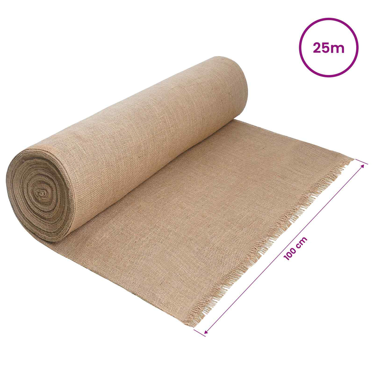 Jutena rola 200 x 2500 cm Prirodna