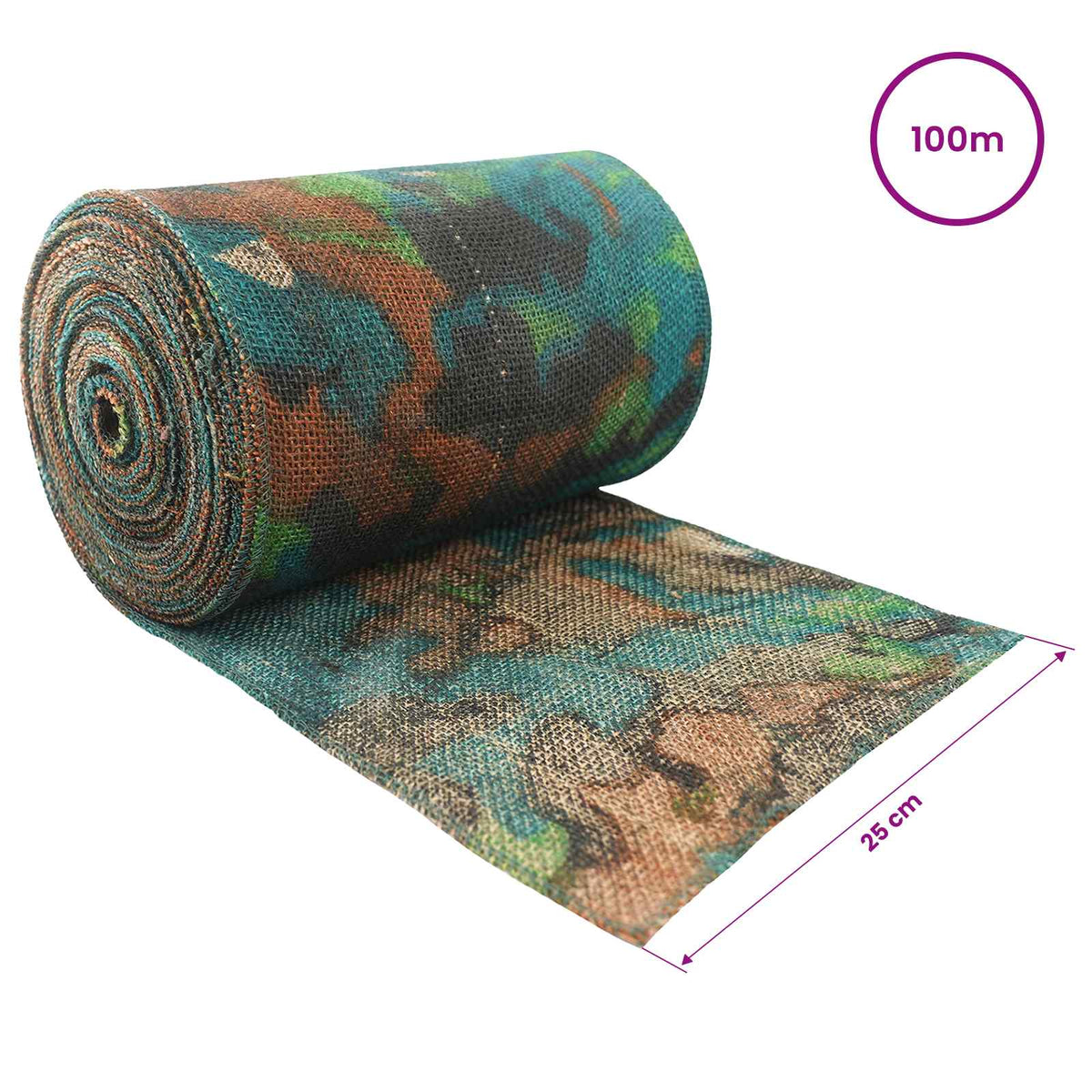 Jutena rola 25 x 10000 cm Maskirna