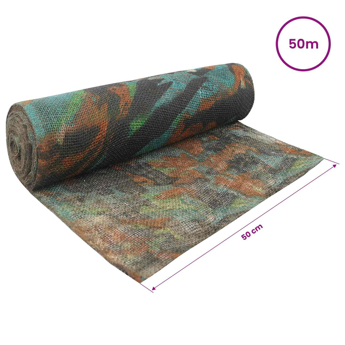 Jutena rola 50 x 5000 cm Maskirna