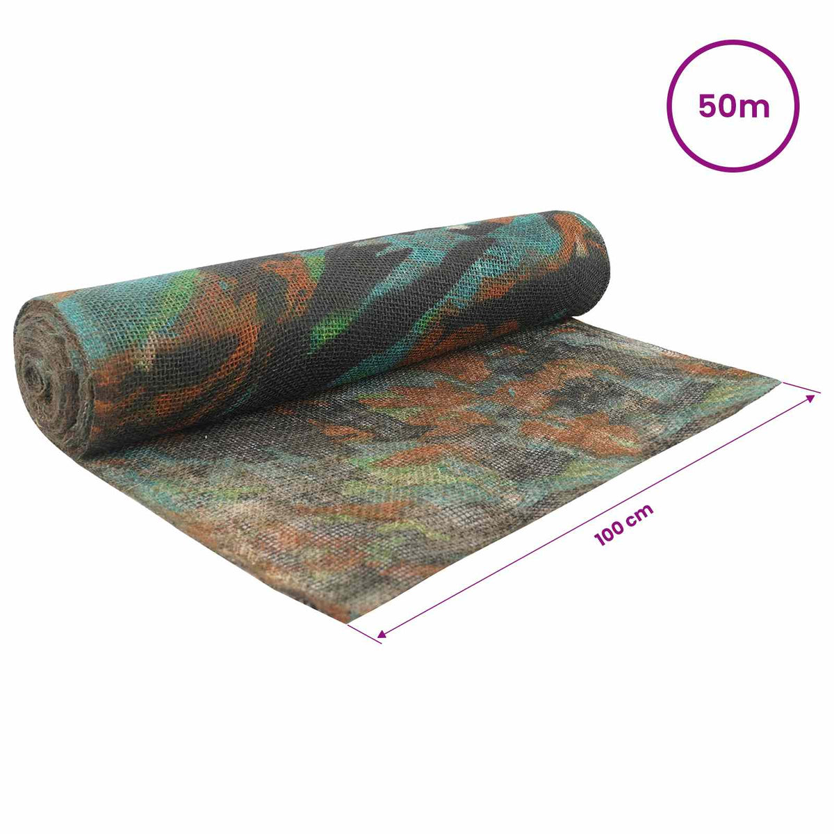 Jutena rola 100 x 5000 cm Maskirna