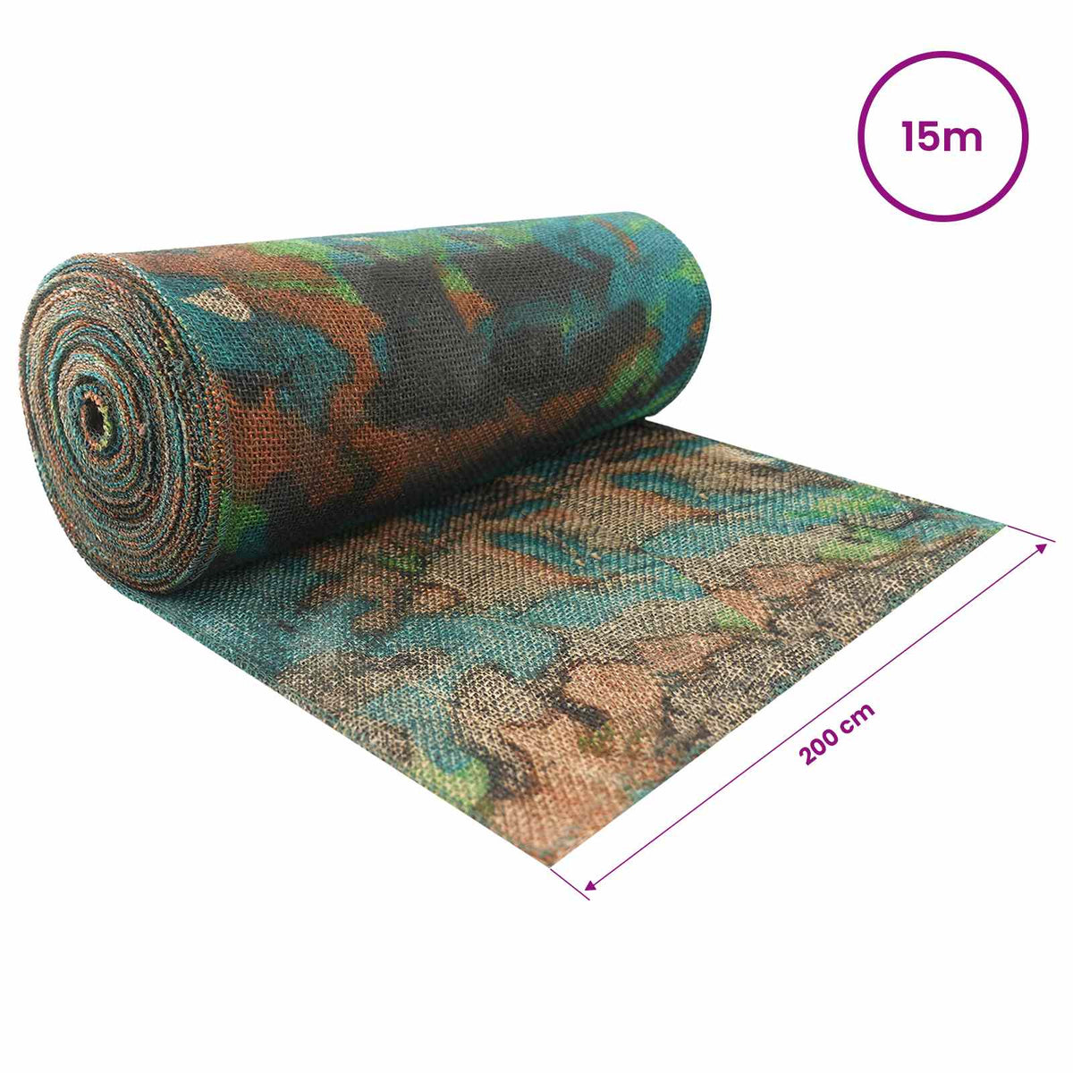 Jutena rola 200 x 1500 cm Maskirna