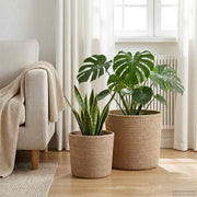 Set saksija za biljke 2 pcs Prirodna Ø 28 x 28 cm 100% Jut
