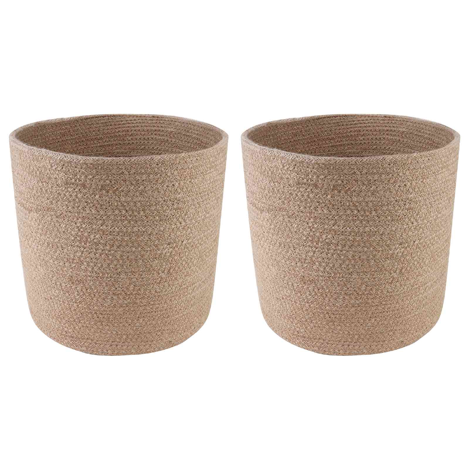 Set saksija za biljke 2 pcs Prirodna Ø 28 x 28 cm 100% Jut