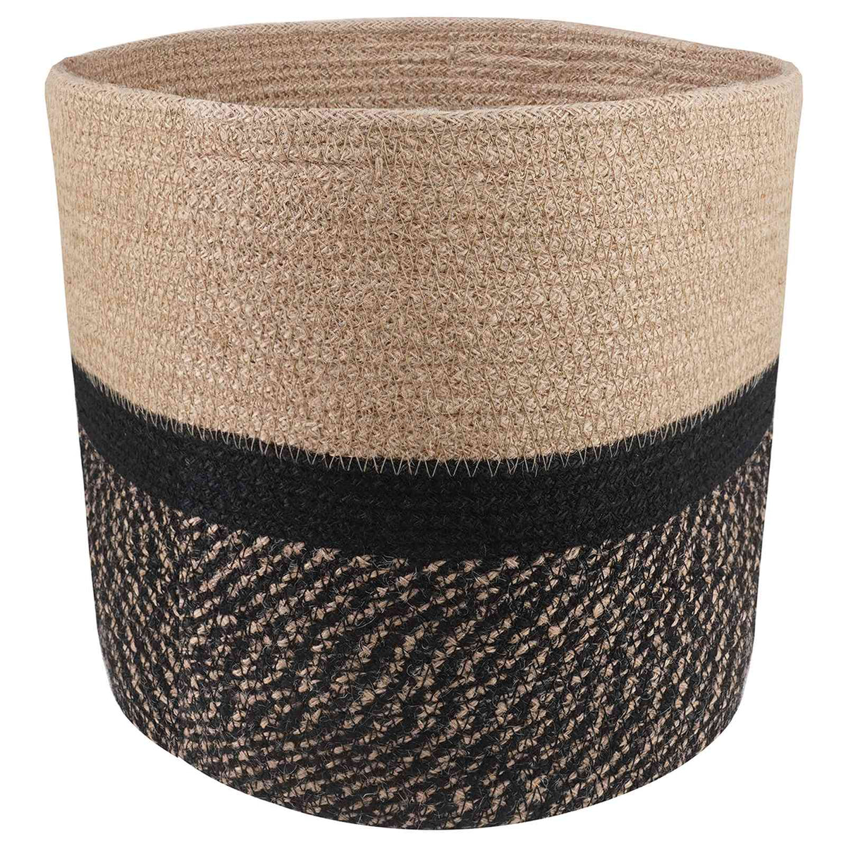 Set saksija za biljke 2 pcs Prirodna i crna Ø 28 x 28 cm