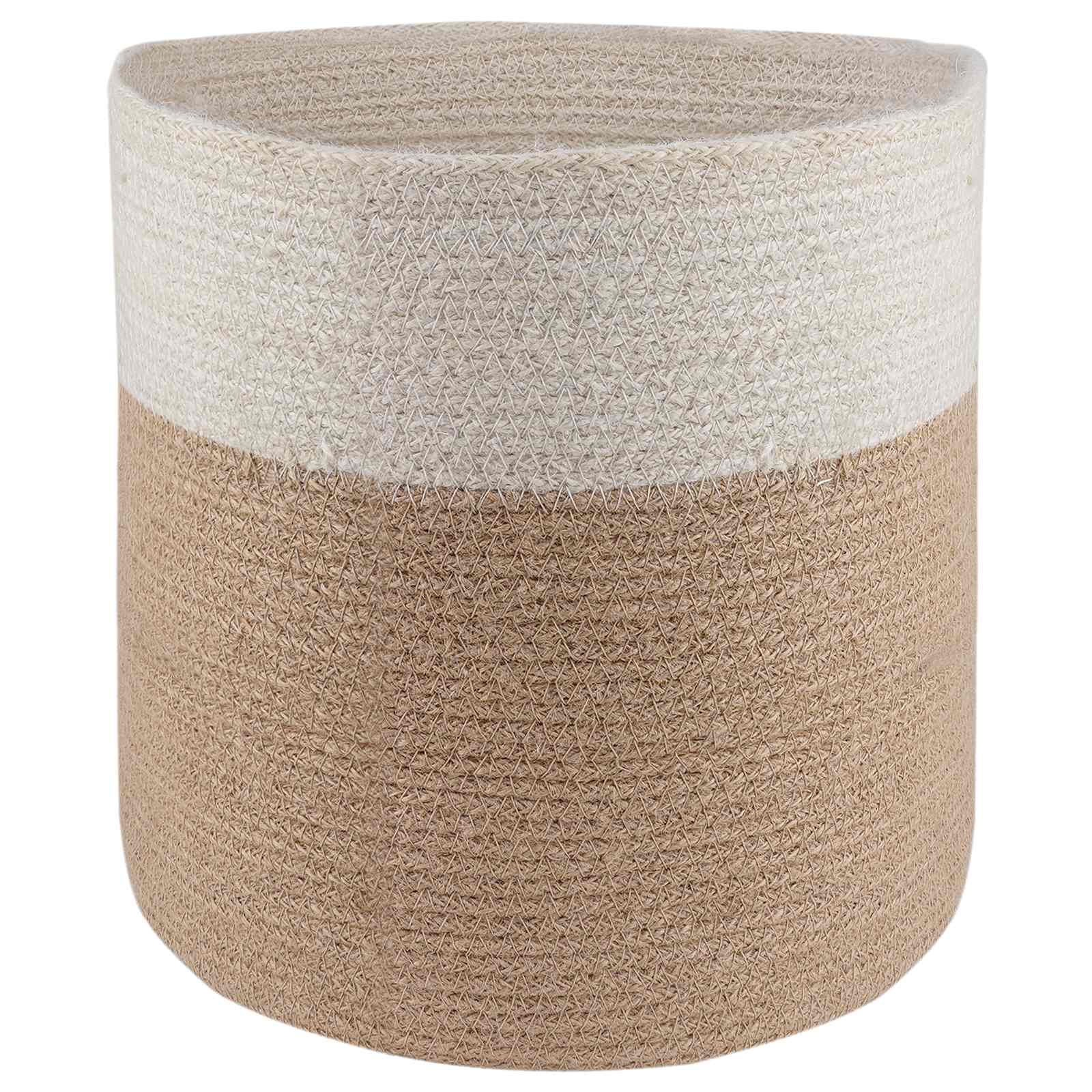 Set saksija za biljke 2 pcs Prirodna i bijela Ø 28 x 28 cm