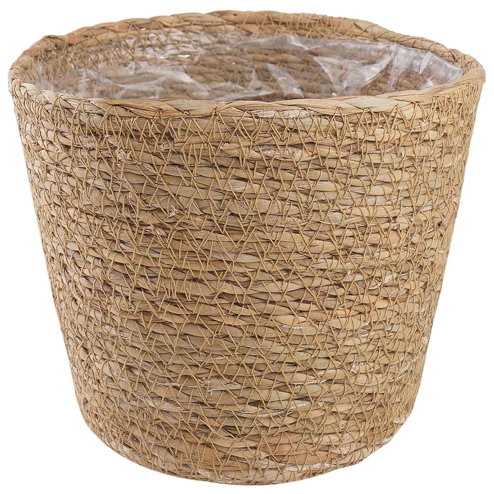 Košare za biljke od morske trave 3 pcs Prirodna Ø26 x 19 cm
