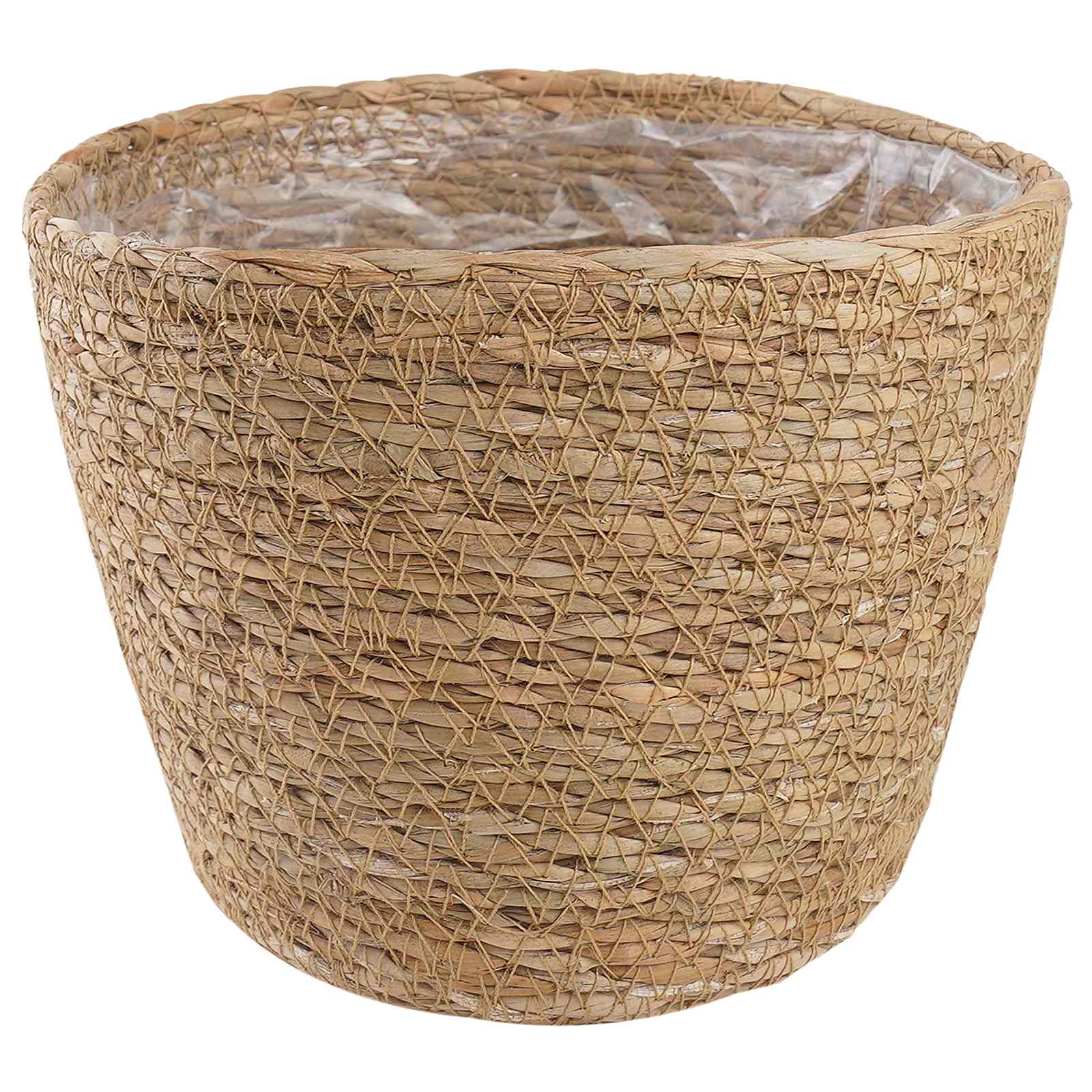Košare za biljke od morske trave 3 pcs Prirodna Ø26 x 19 cm