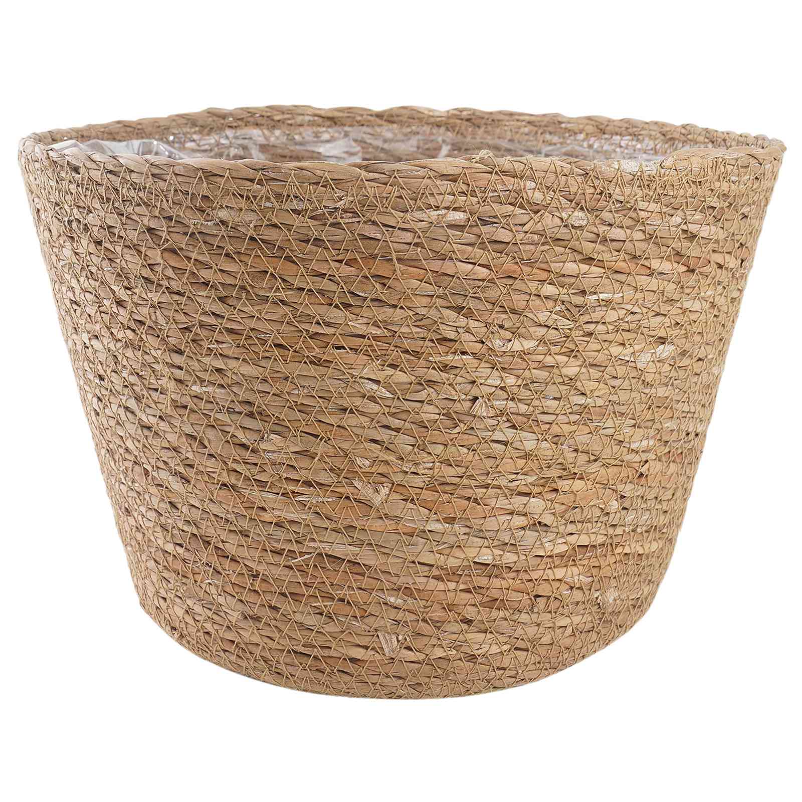 Košare za biljke od morske trave 3 pcs Prirodna Ø26 x 19 cm