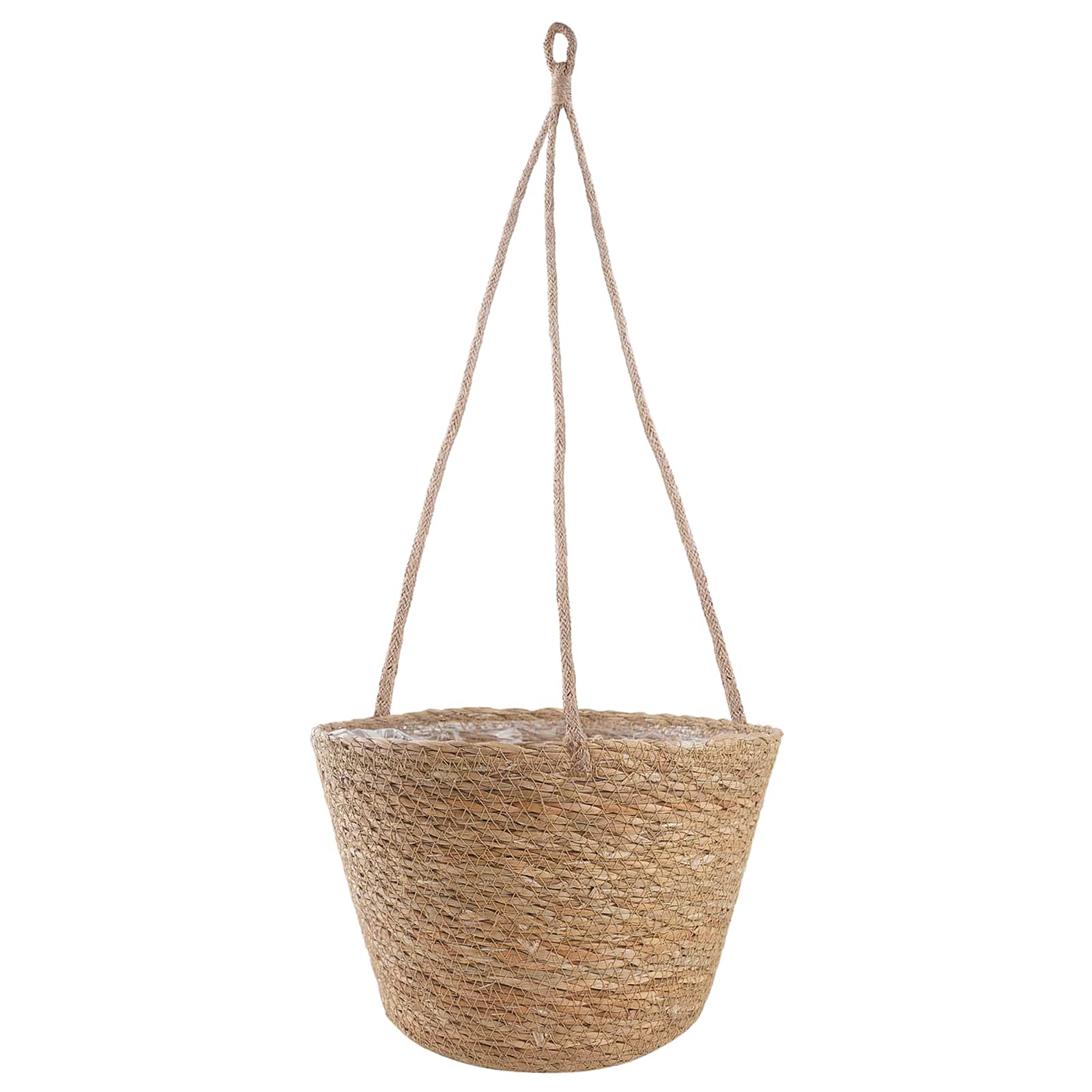 Košare za biljke od morske trave 3 pcs Prirodna Ø26 x 19 cm