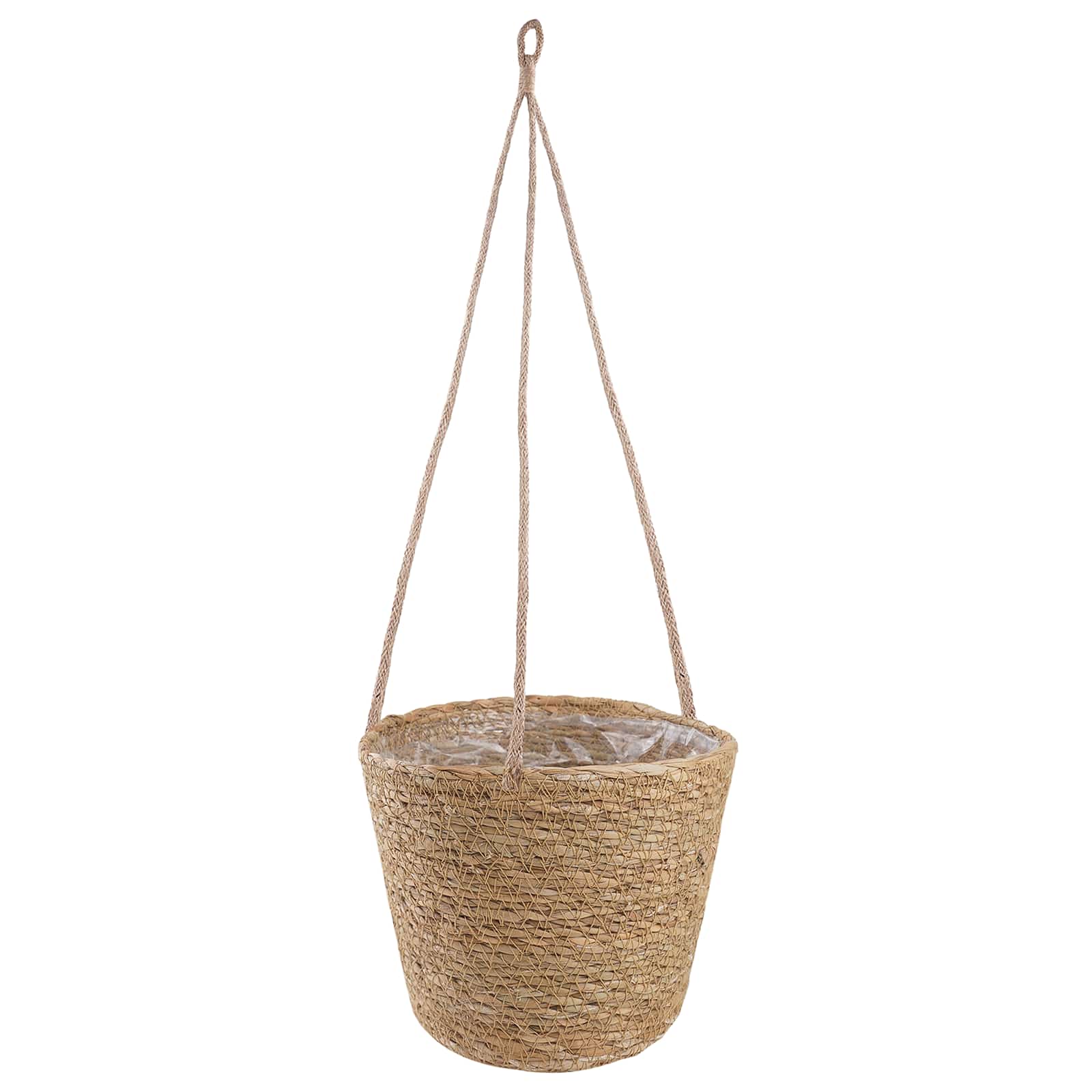 Košare za biljke od morske trave 3 pcs Prirodna Ø26 x 19 cm