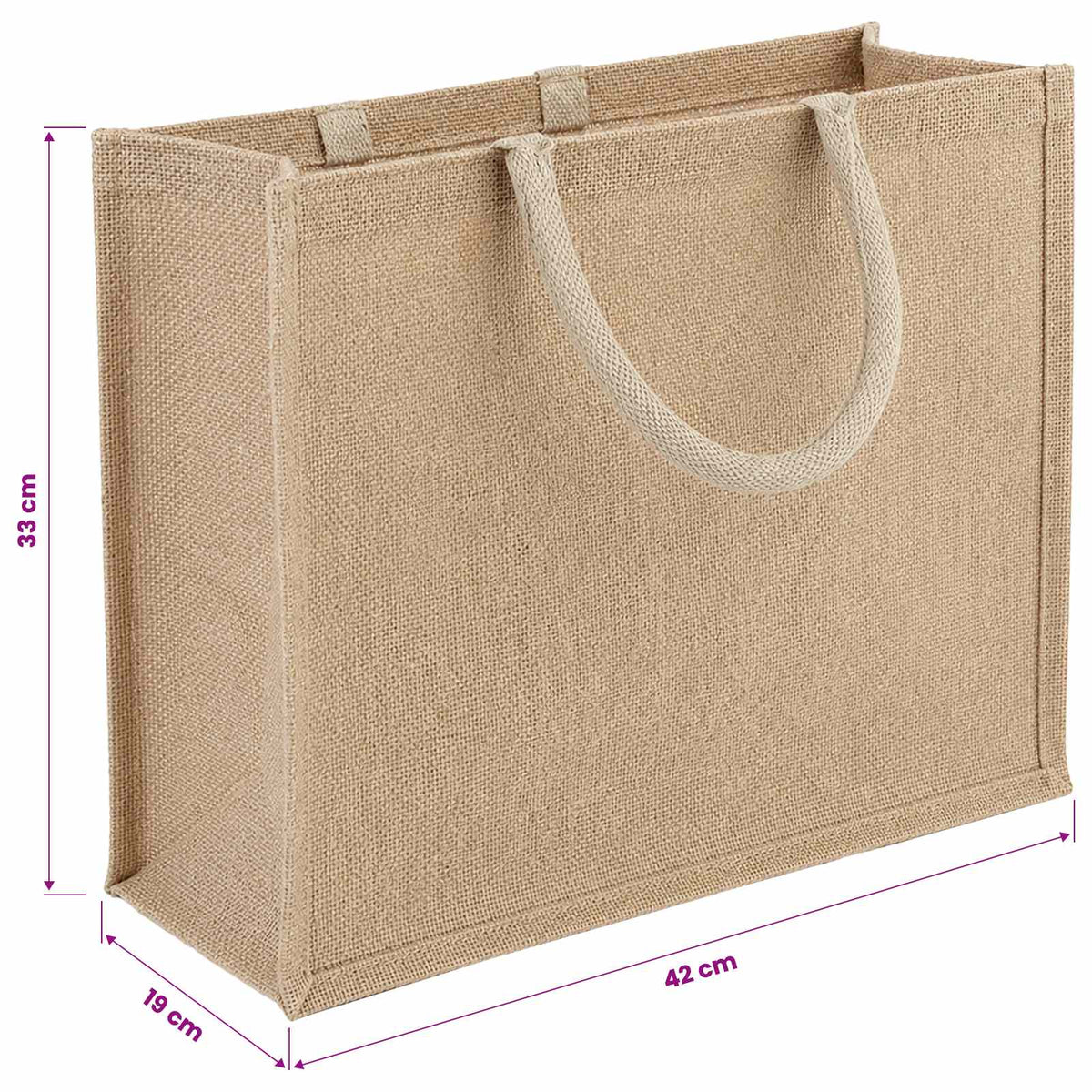Torbe od jute 10 pcs Prirodna 42 x 33 x 19 cm 100% Jut