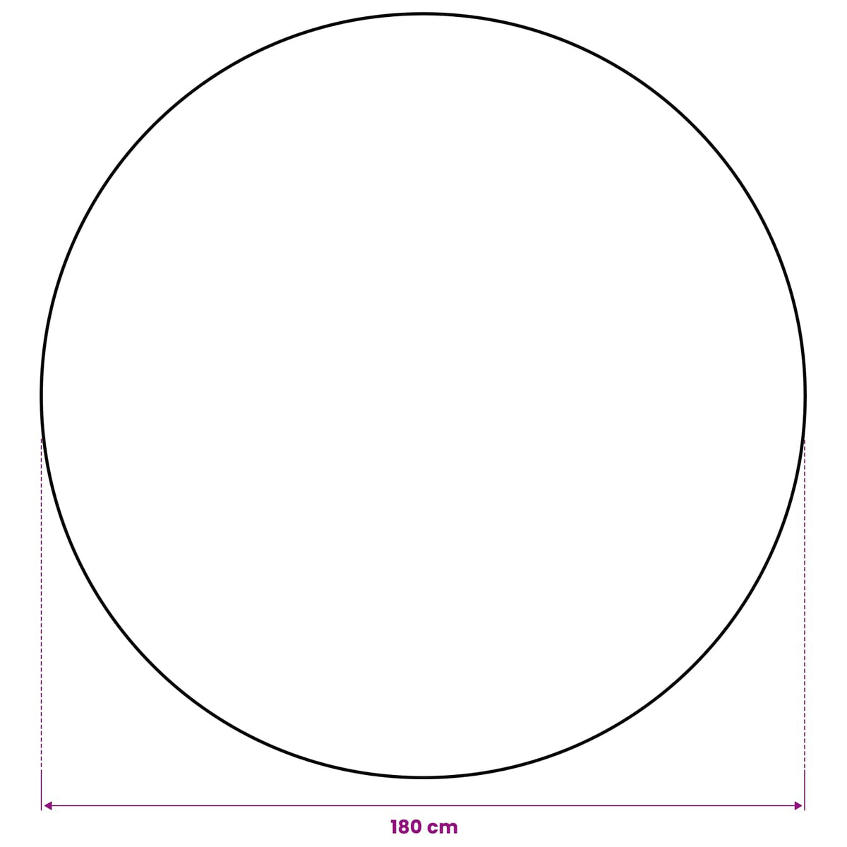 Stolnjak od jute Prirodna Ø 180 cm 100% Jut