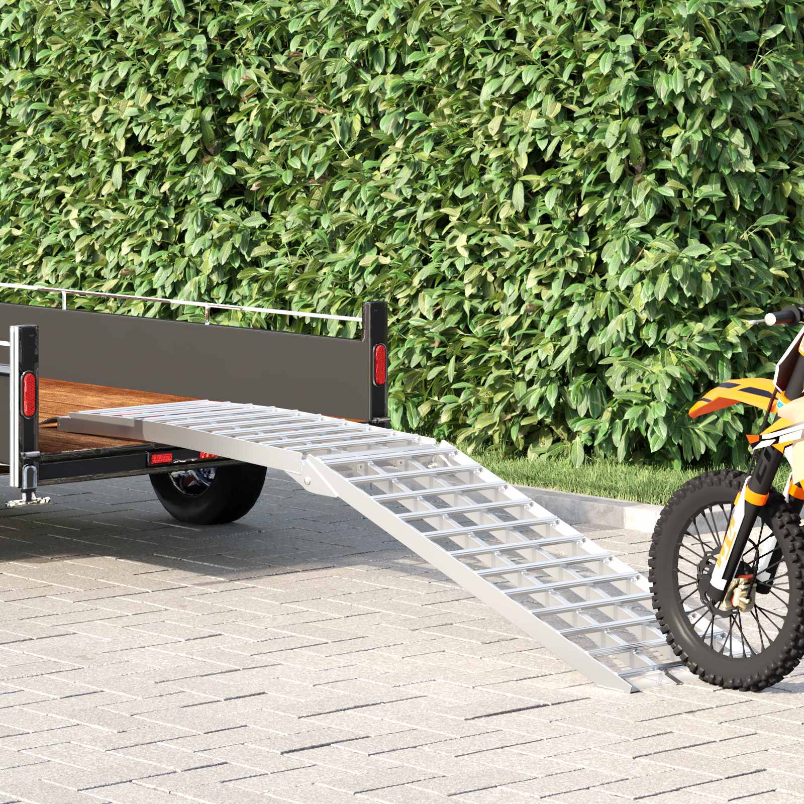 Ramp za motocikle 680 kg Srebrno 680 kg Aluminij