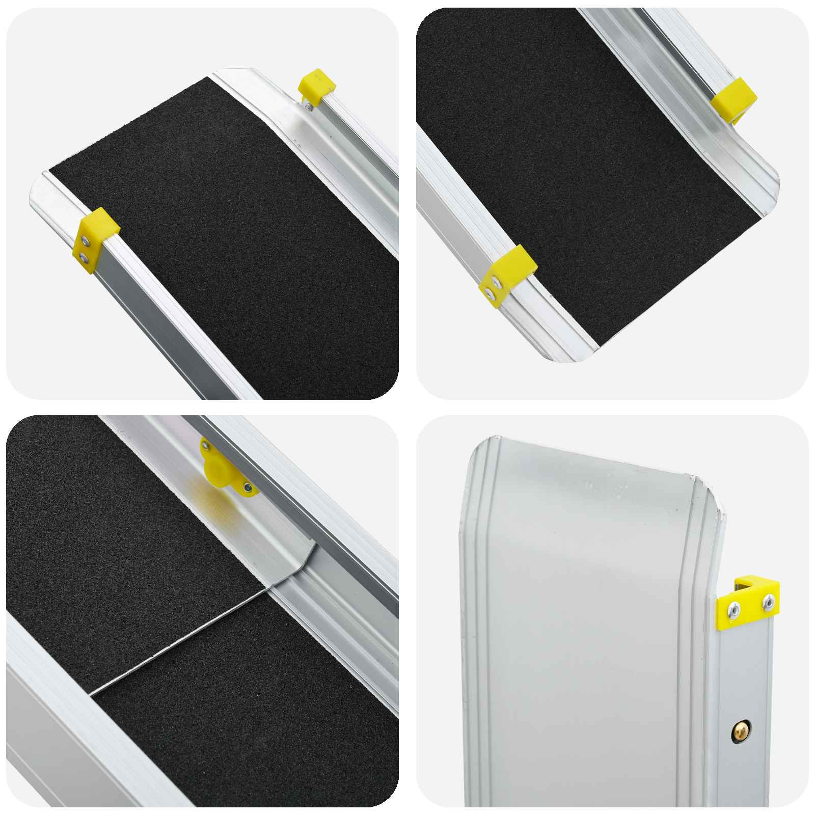 Rampu za invalidska kolica 270 kg 2 pcs Crna 152 x 19 x 5,5 cm