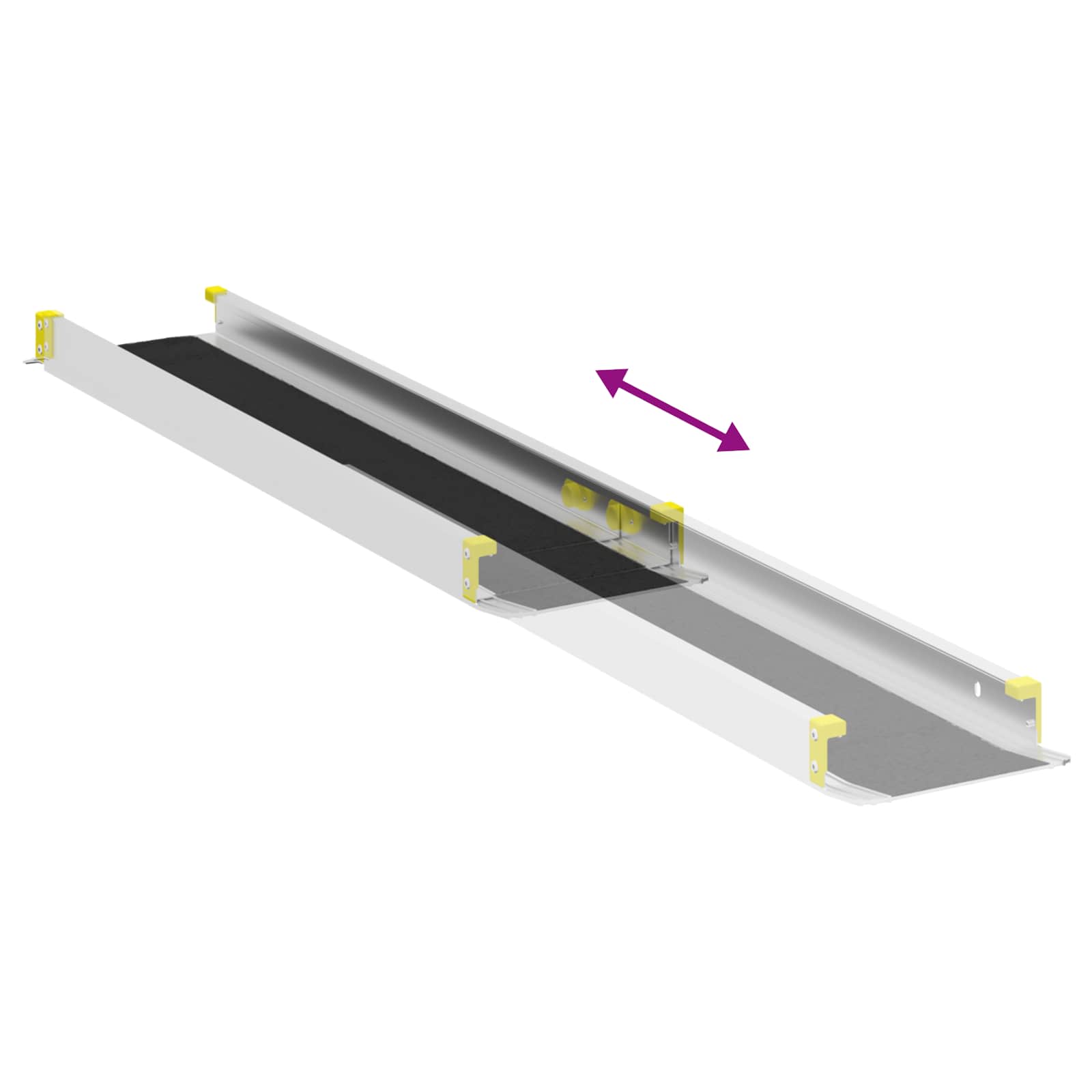 Rampu za invalidska kolica 270 kg 2 pcs Crna 152 x 19 x 5,5 cm