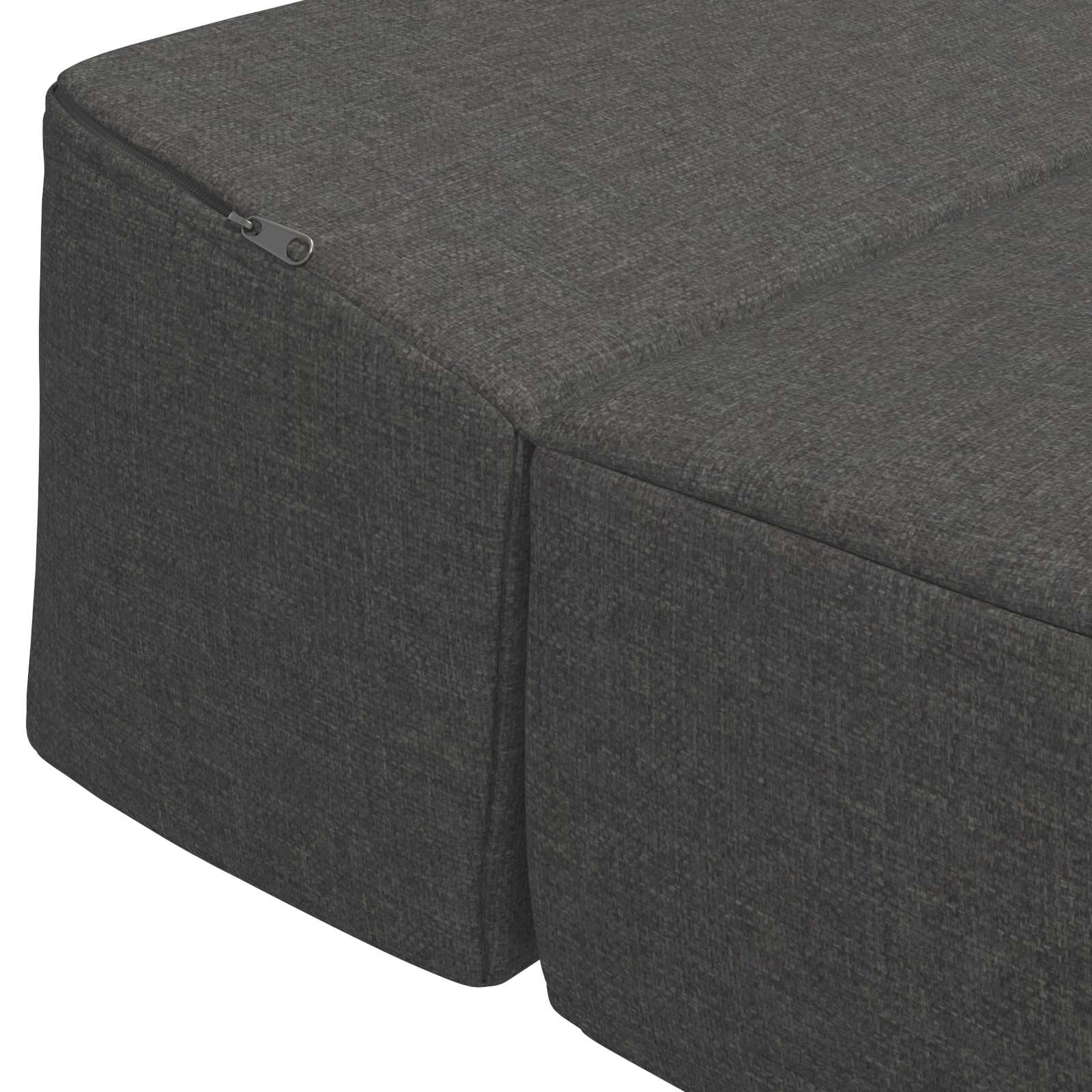 Sofa na razvlačenje Tamnosiva 200 x 70 x 15 cm Tkanina