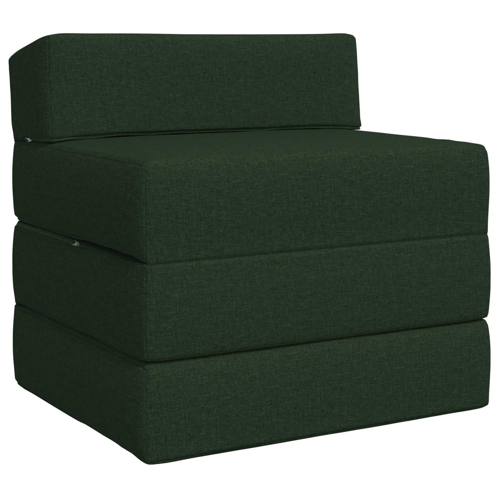 Sofa na razvlačenje Tamnozelena 200 x 70 x 15 cm Tkanina