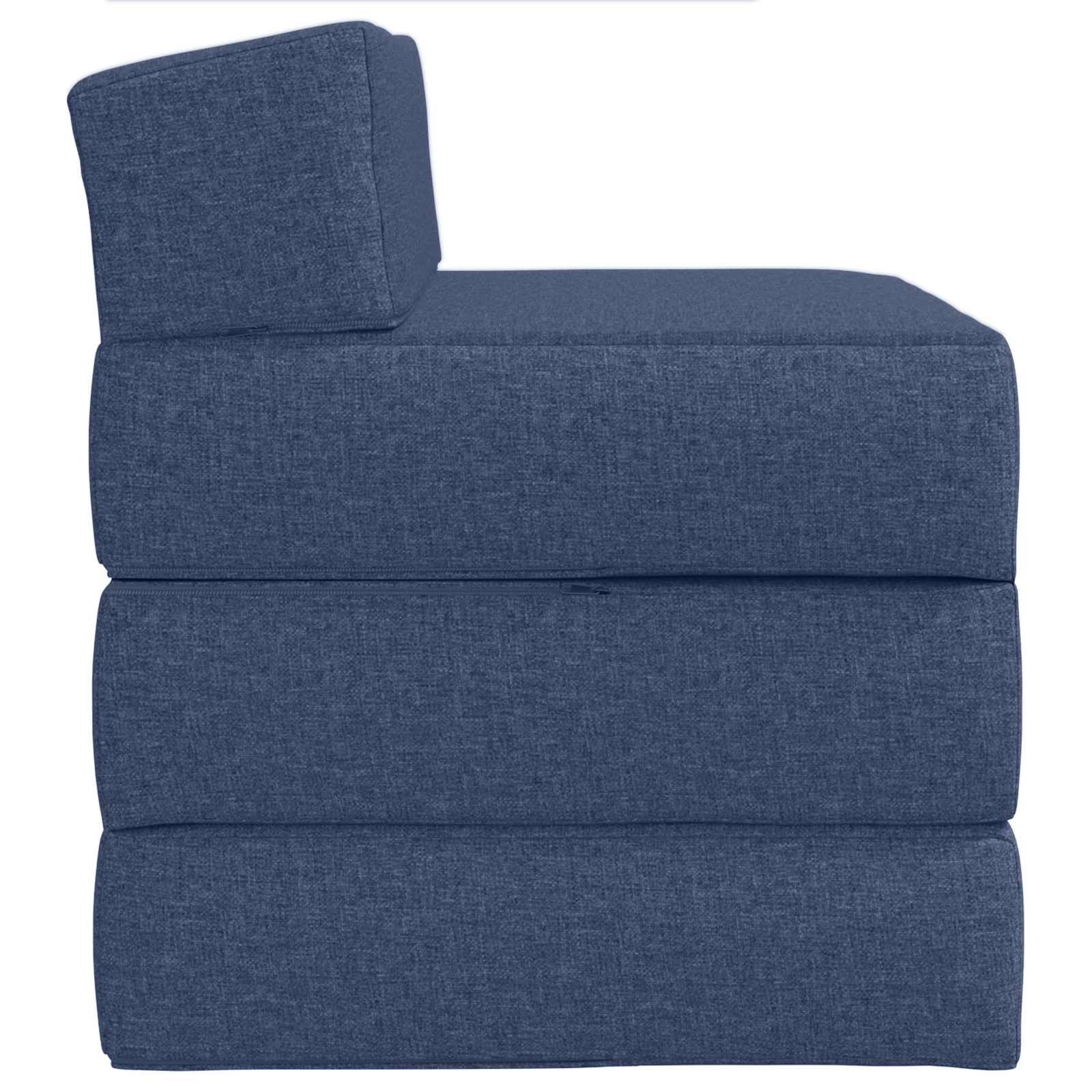 Sofa na razvlačenje Plava 200 x 70 x 15 cm Tkanina