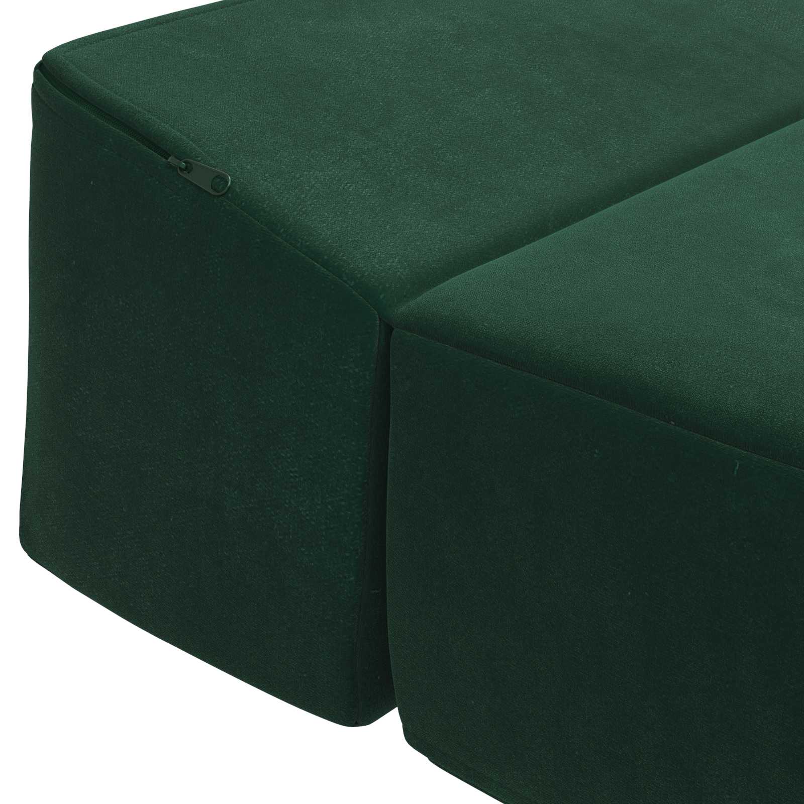 Sofa na razvlačenje Tamnozelena 200 x 70 x 15 cm Baršun