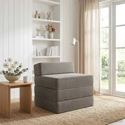 Sofa na razvlačenje Svjetlosiva 200 x 70 x 10 cm