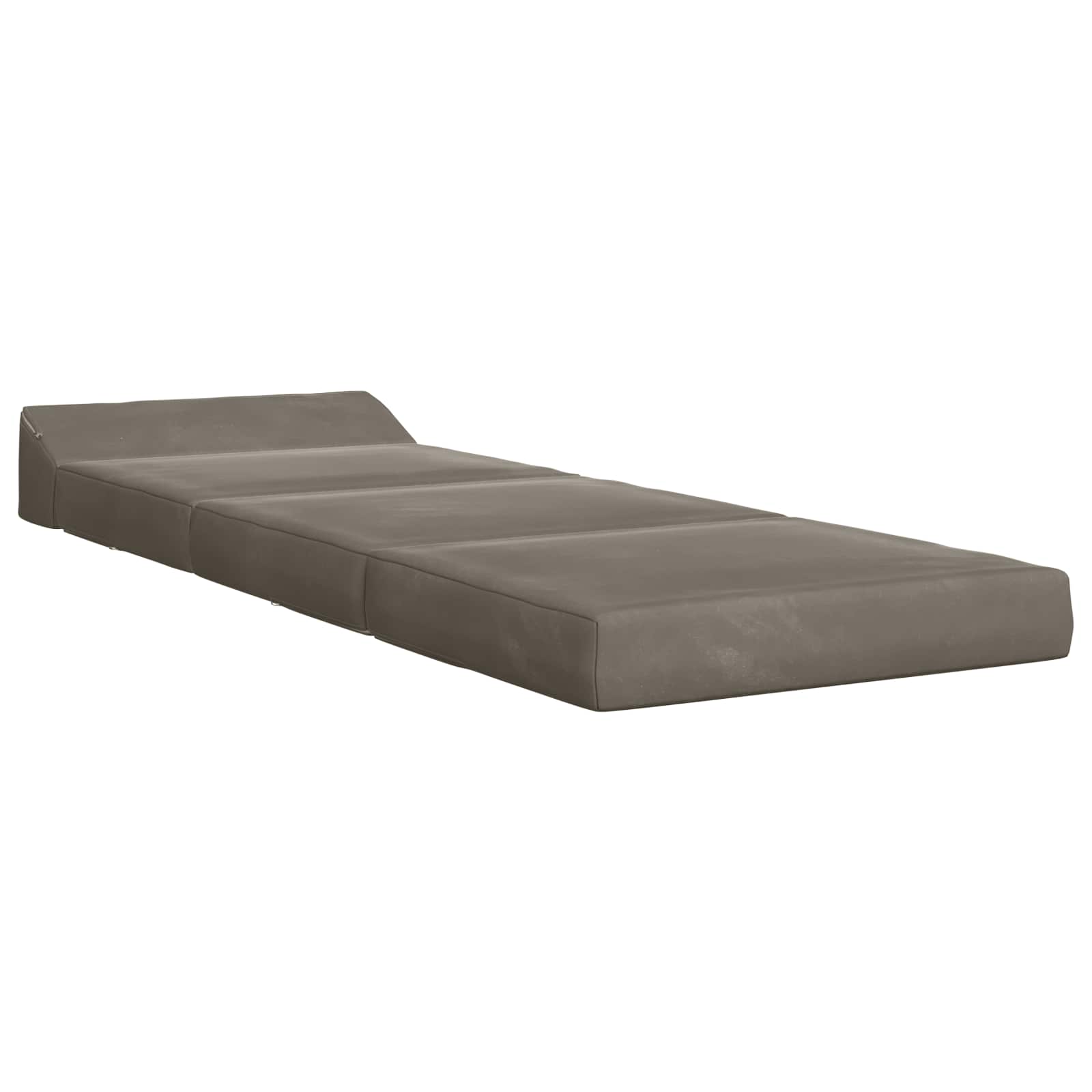 Sofa na razvlačenje Svjetlosiva 200 x 70 x 10 cm Baršun