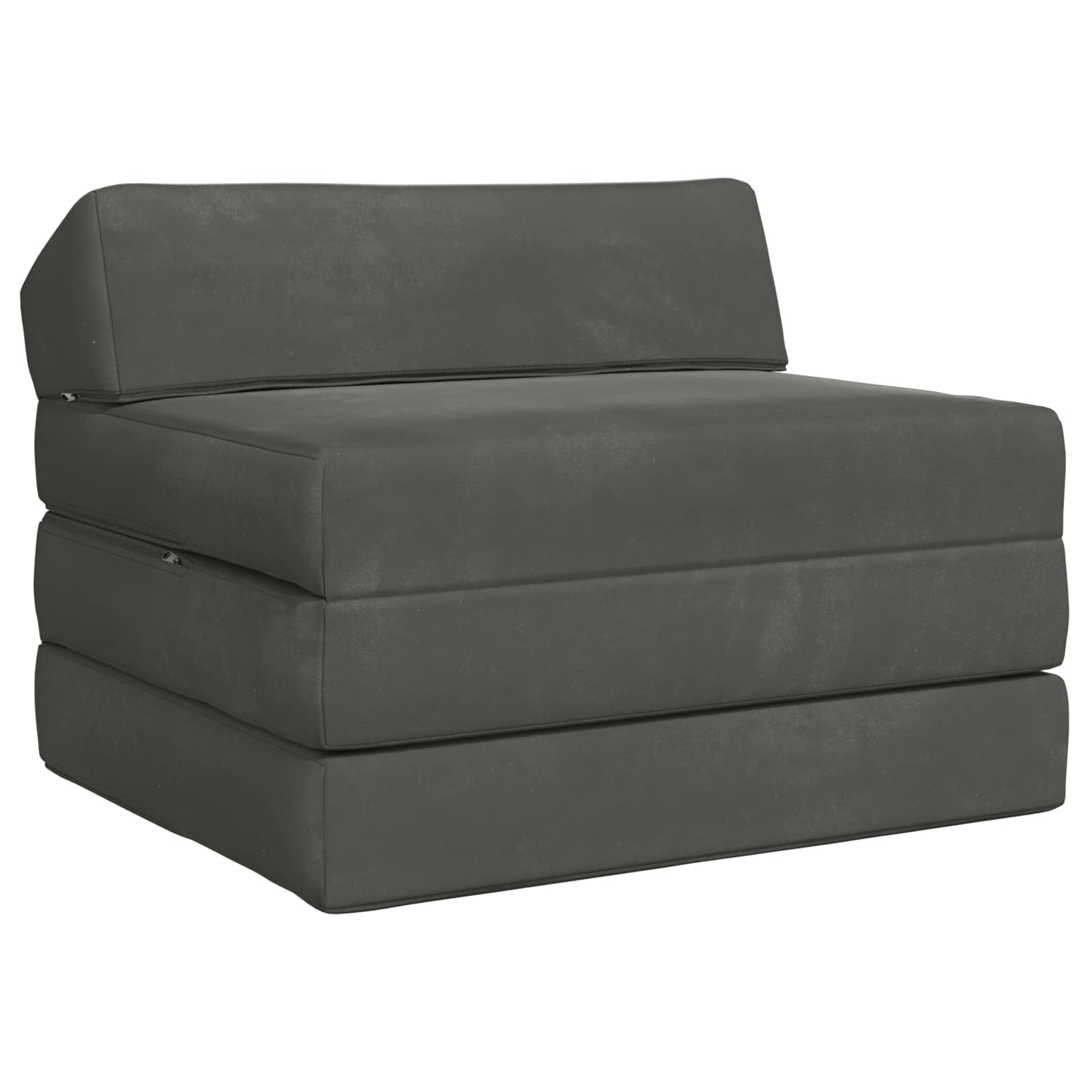 Sofa na razvlačenje Tamnosiva 200 x 70 x 10 cm Baršun