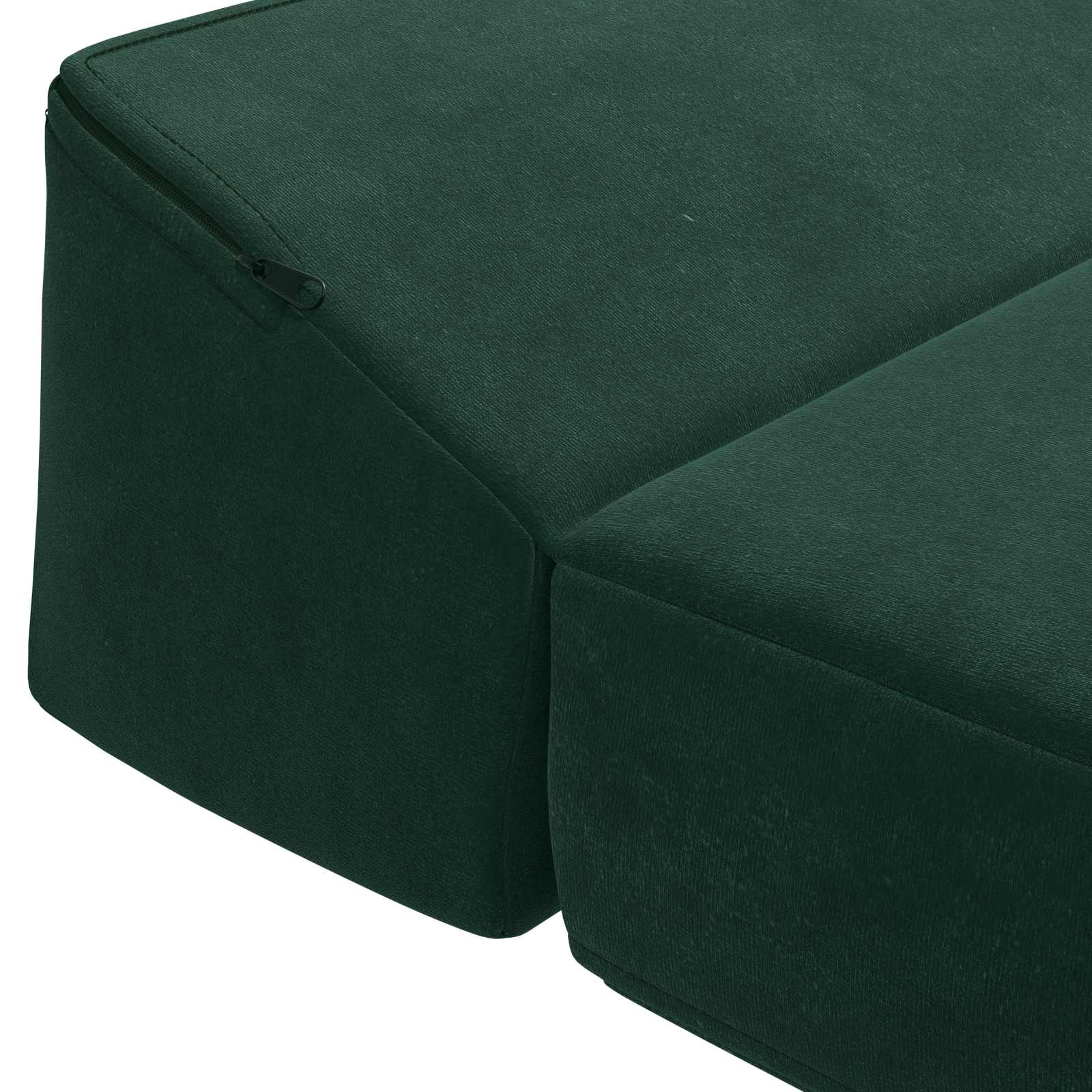 Sofa na razvlačenje Tamnozelena 200 x 70 x 10 cm Baršun