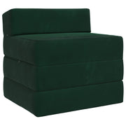 Sofa na razvlačenje Tamnozelena 200 x 70 x 10 cm Baršun
