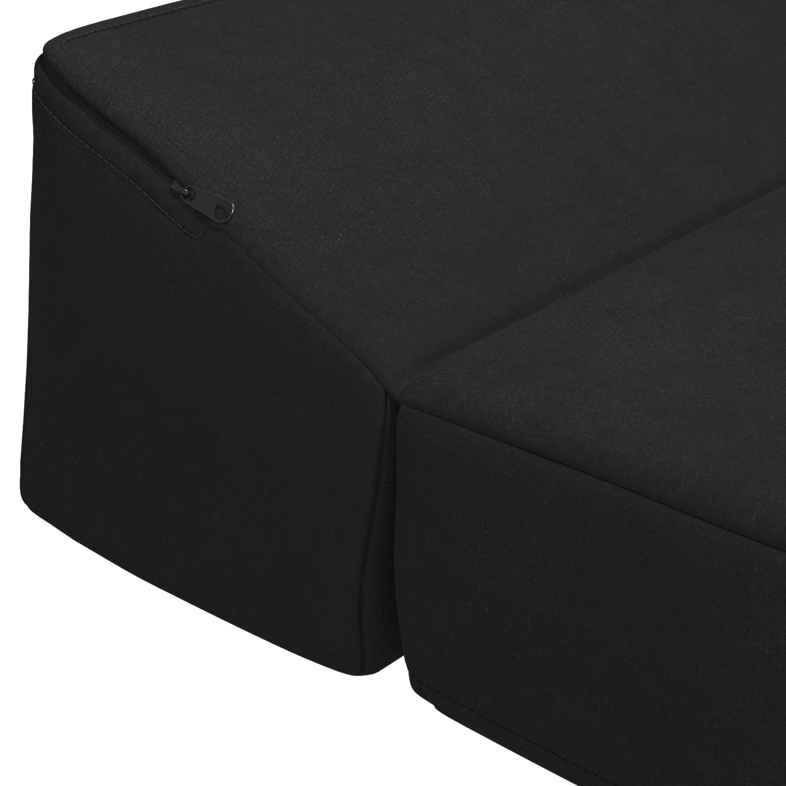 Sofa na razvlačenje Crna 200 x 70 x 10 cm Baršun