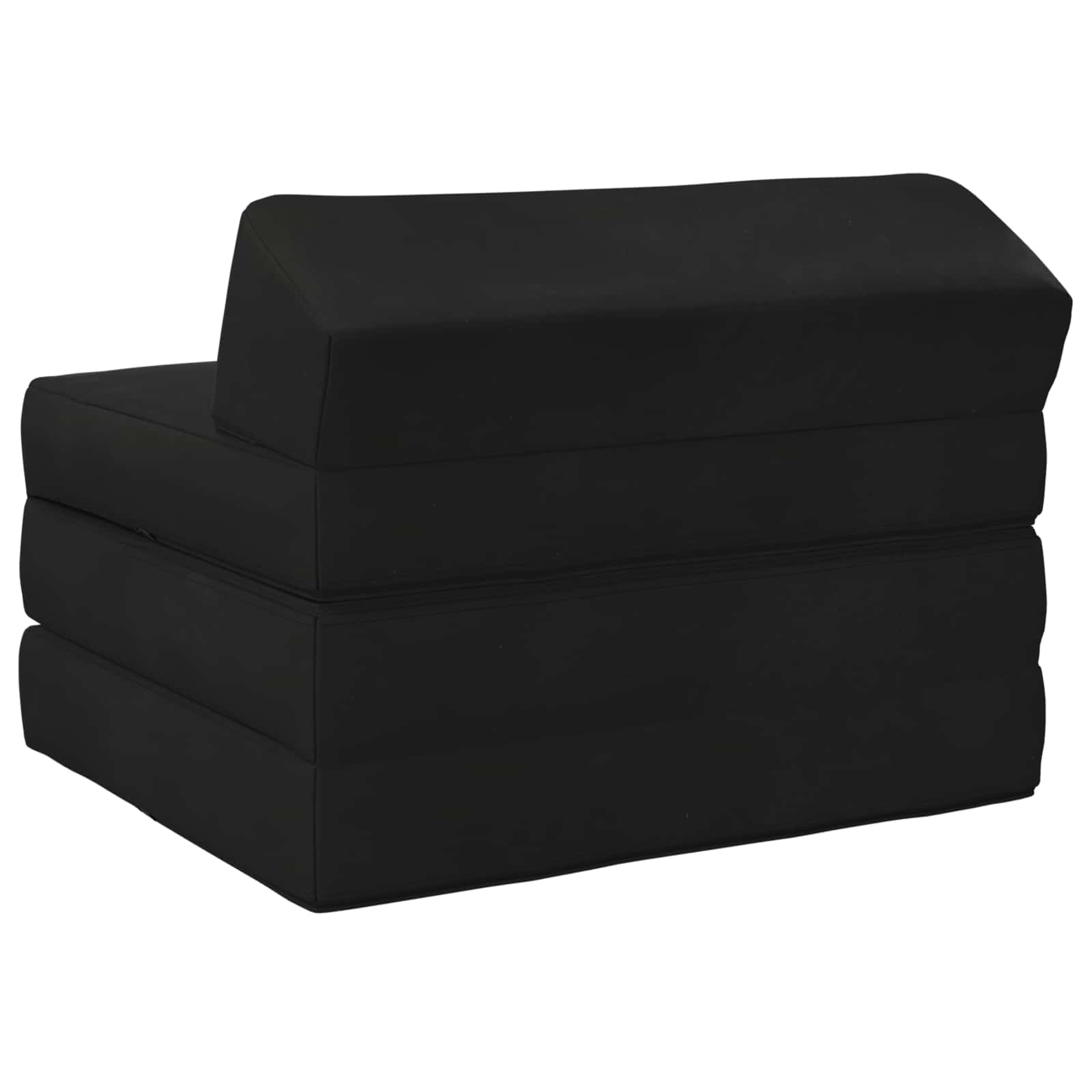 Sofa na razvlačenje Crna 200 x 70 x 10 cm Baršun