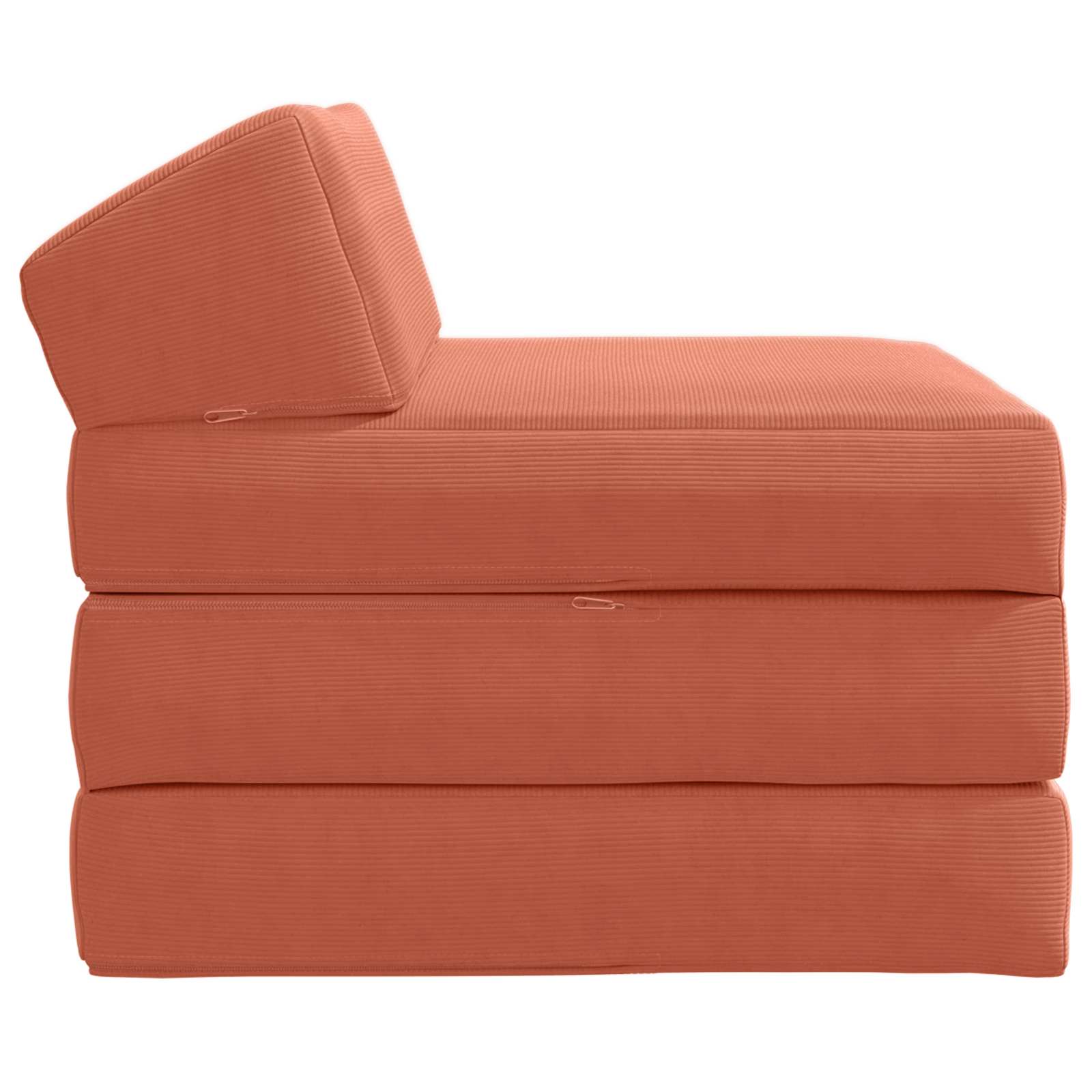 Sofa na razvlačenje Crvena narančasta 200 x 70 x 10 cm