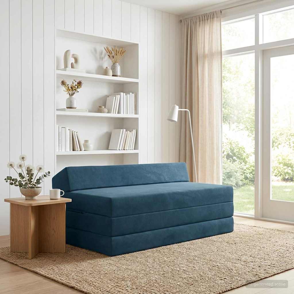 Sofa na razvlačenje Plava 120 x 60 x 49 cm Tkanina