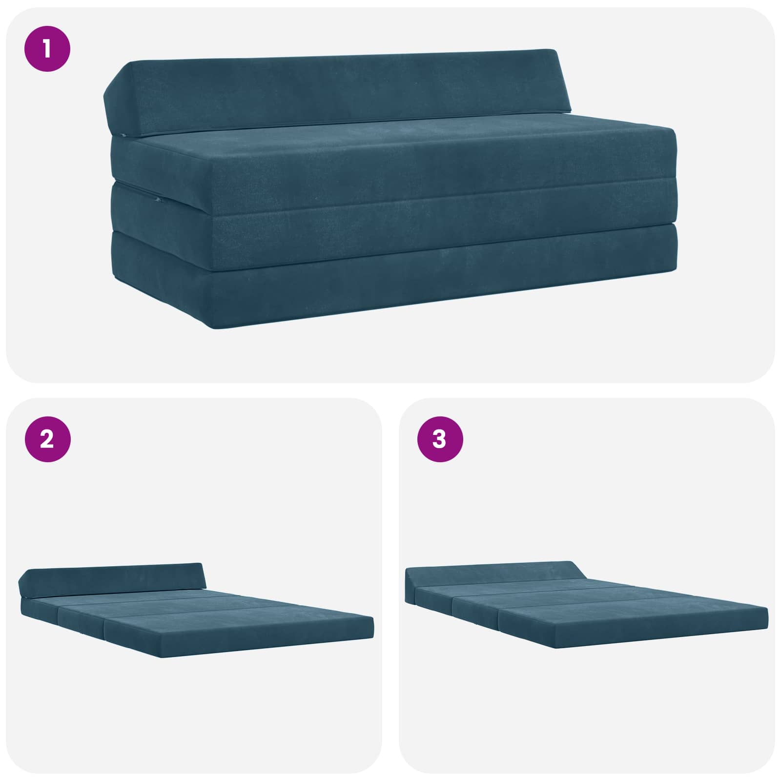 Sofa na razvlačenje Plava 120 x 60 x 49 cm Tkanina