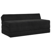 Sofa na razvlačenje Crna 120 x 60 x 49 cm Tkanina